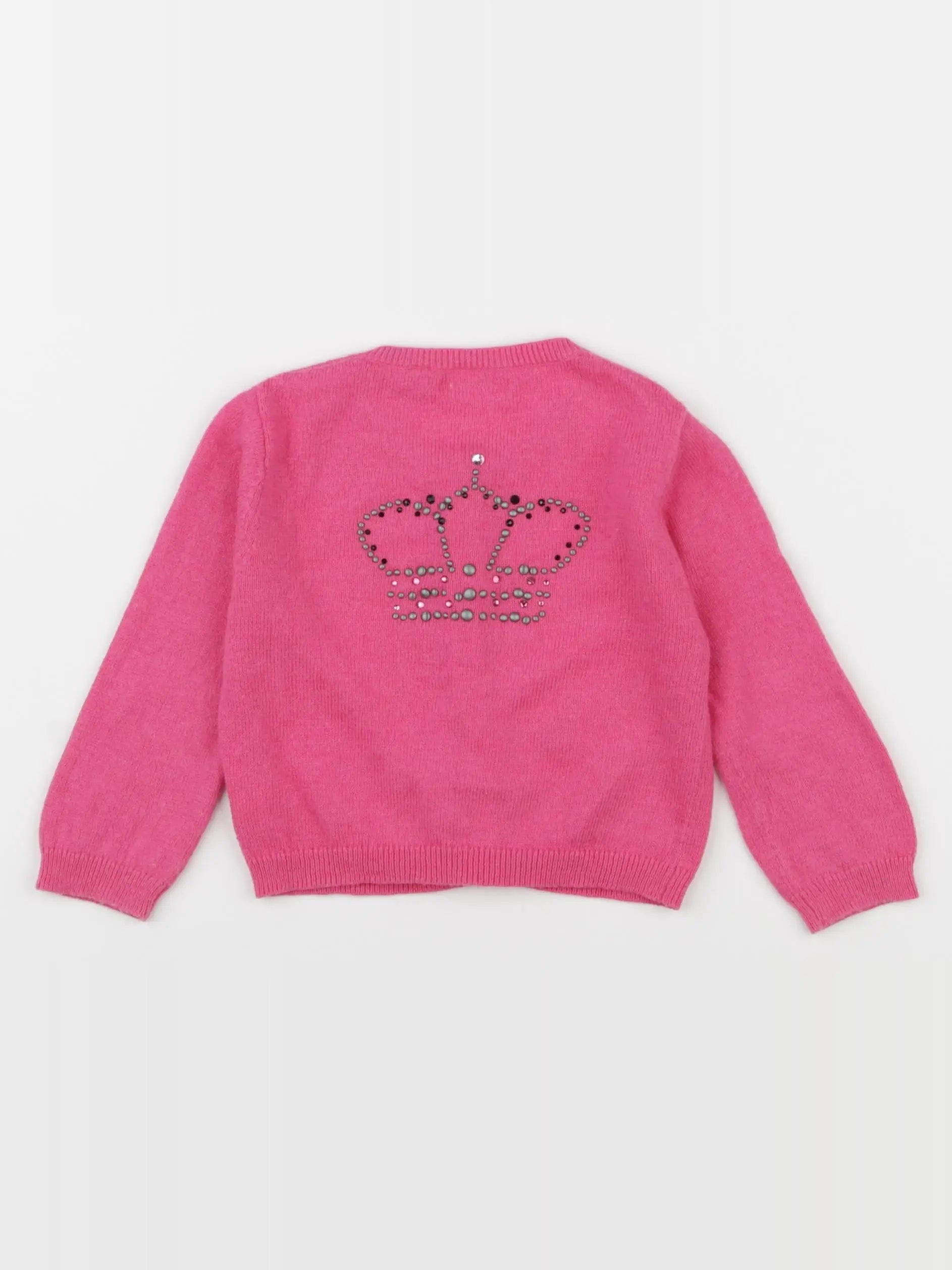 IKKS - gilet imprimé au dos rose - 12 mois