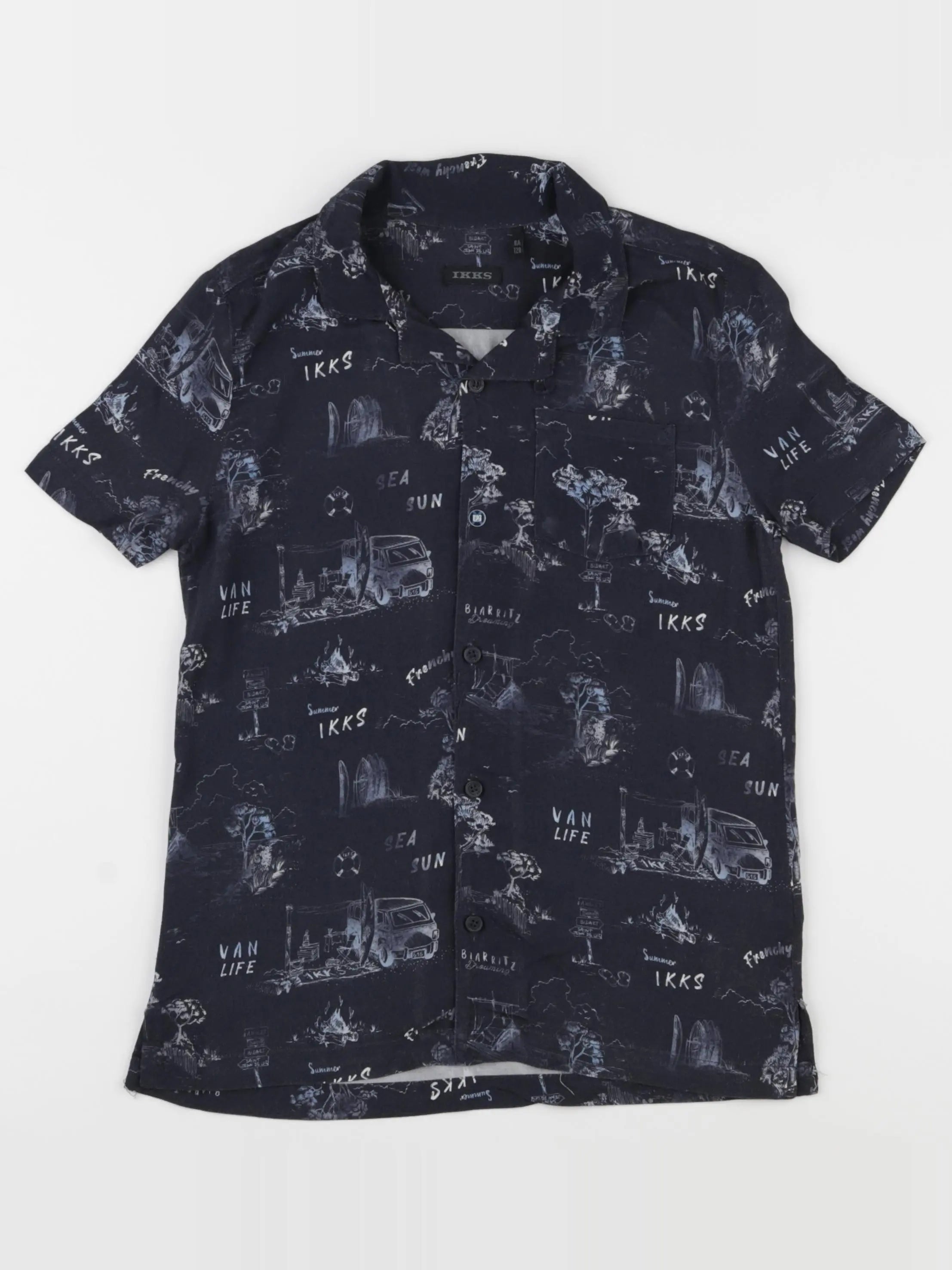 IKKS - chemise noir - 8 ans