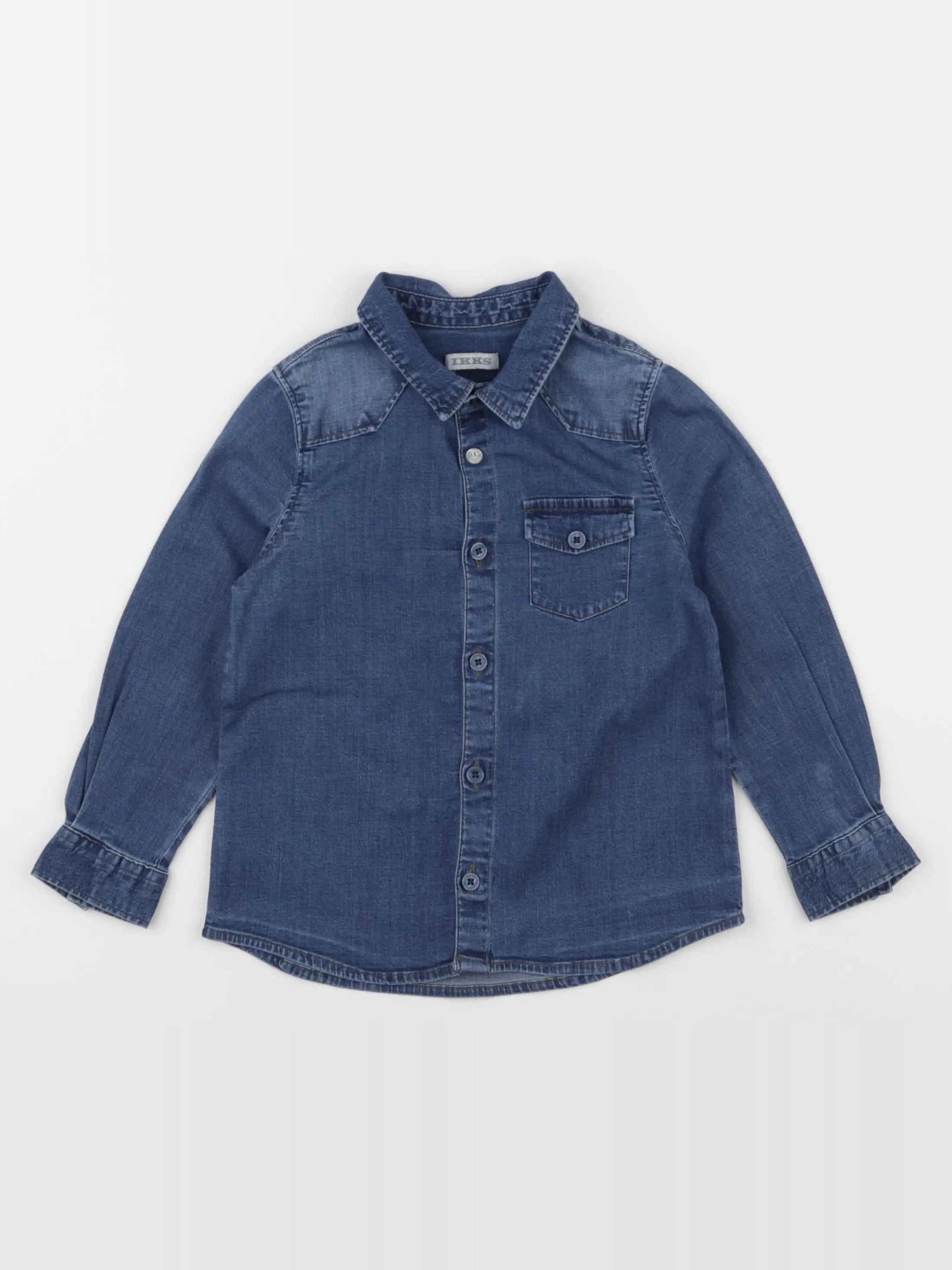 IKKS - chemise imprimé au dos bleu - 2 ans
