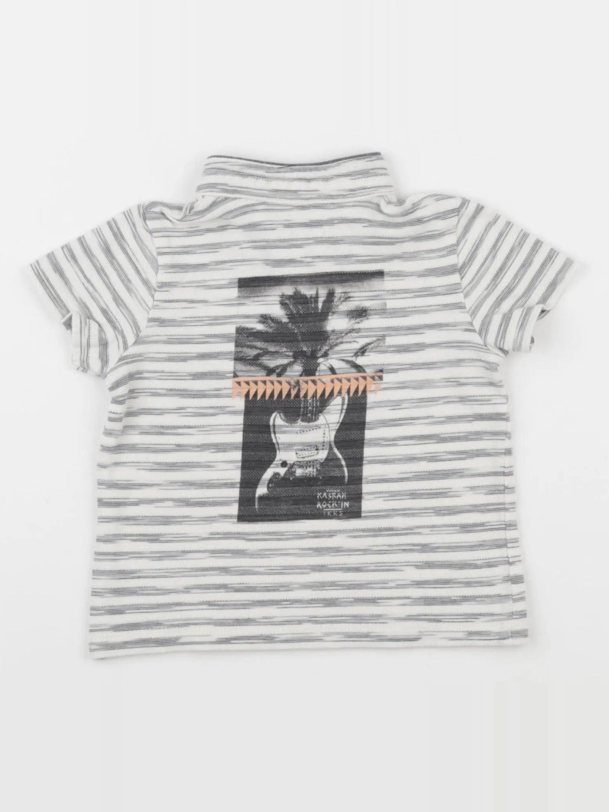 IKKS - polo imprimé au dos beige - 12 mois