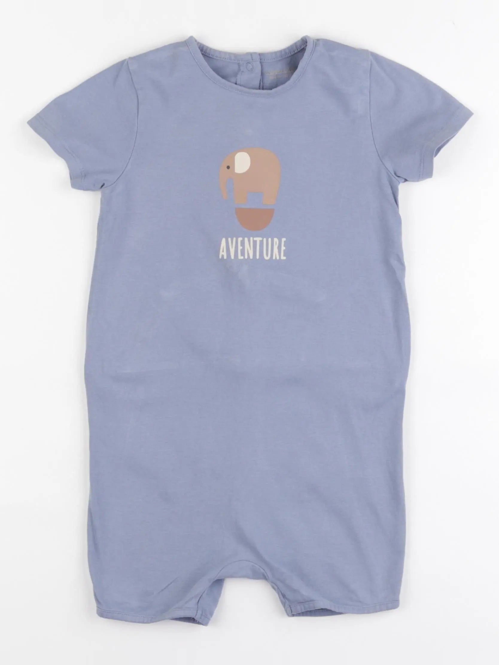 Vertbaudet - pyjama coton bleu - 36 mois