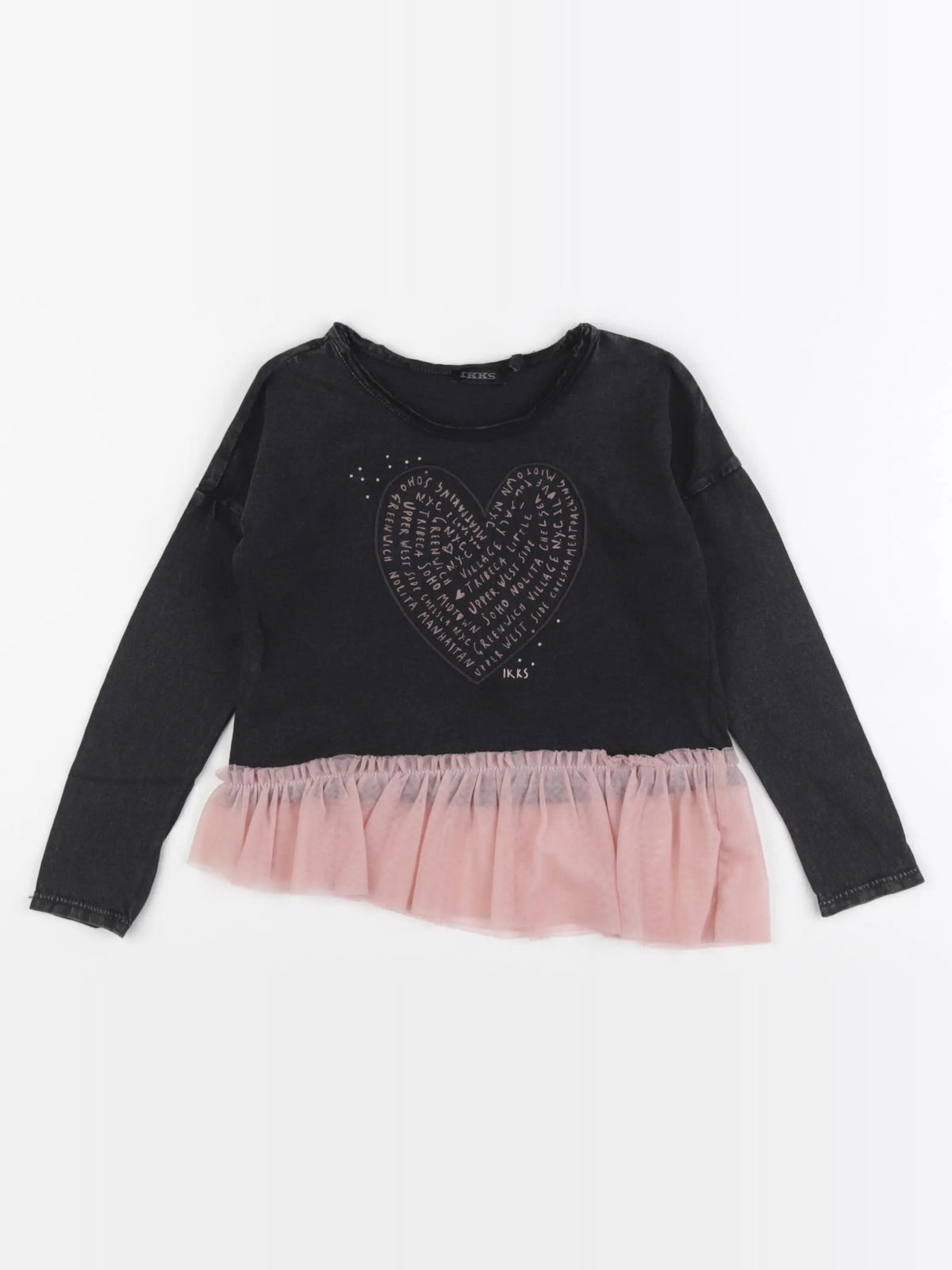 IKKS - tee-shirt gris, rose - 3 ans