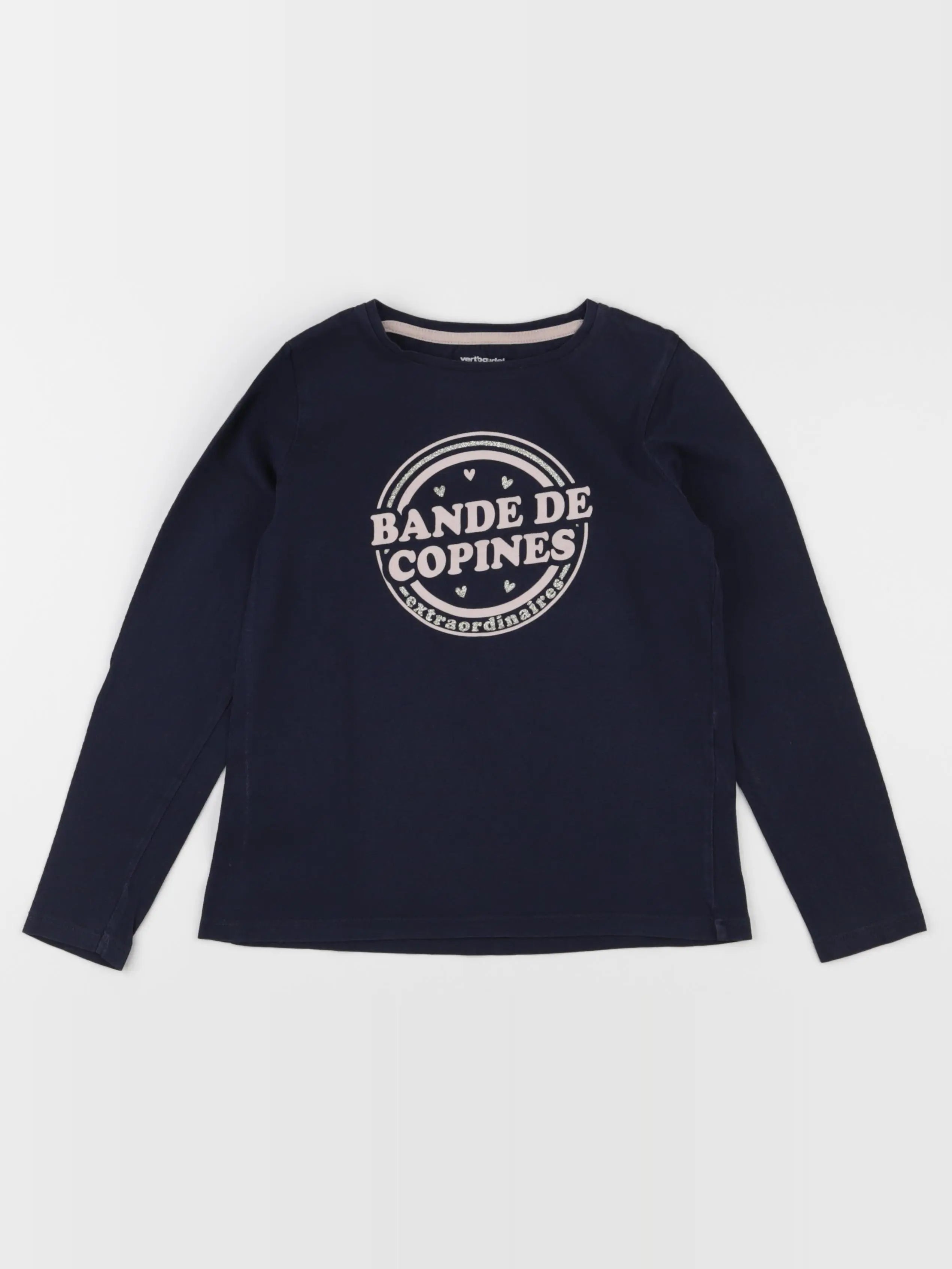 Vertbaudet - tee-shirt bleu - 8 ans