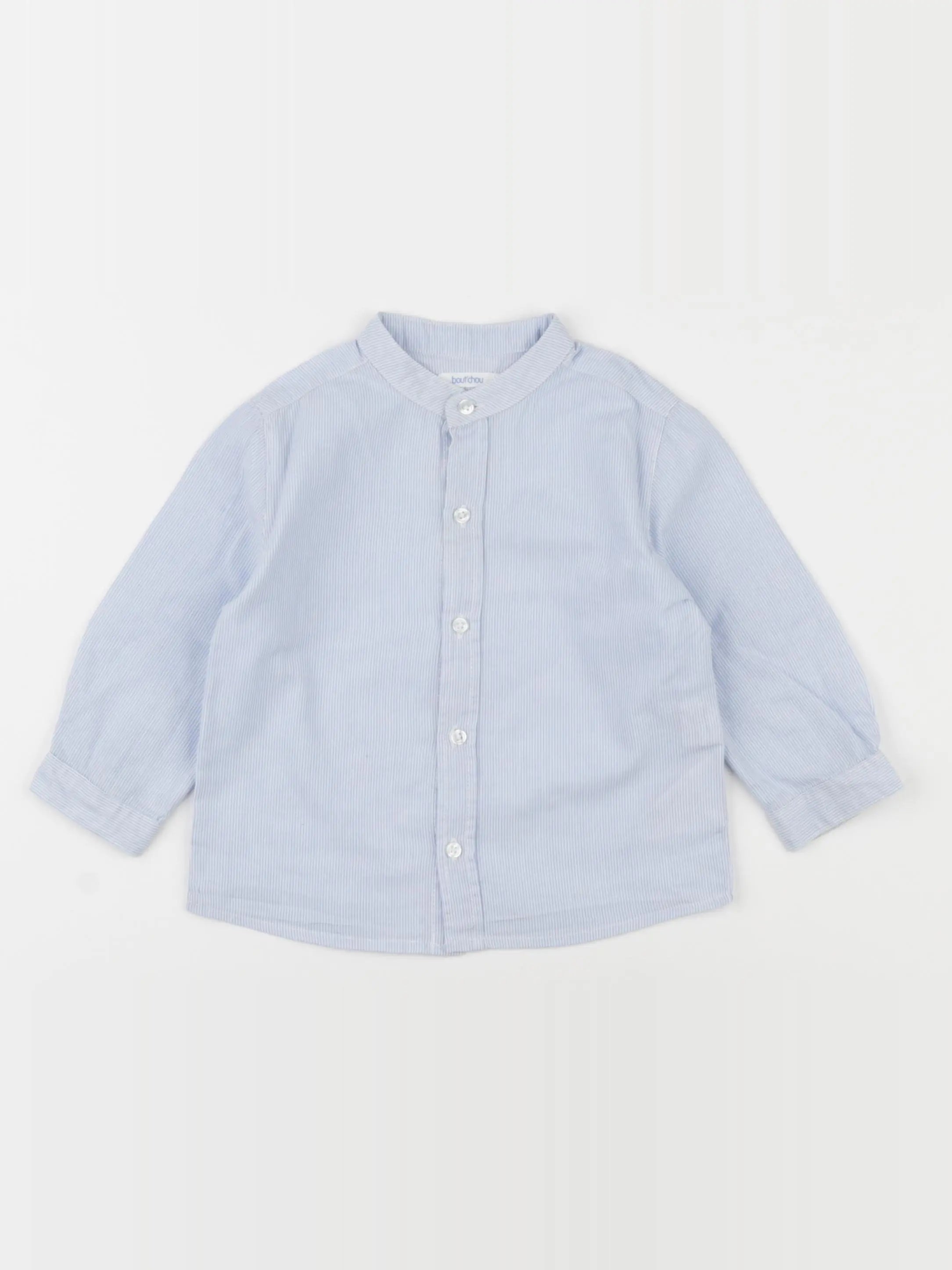 Boutchou - chemise bleu, blanc - 12 mois