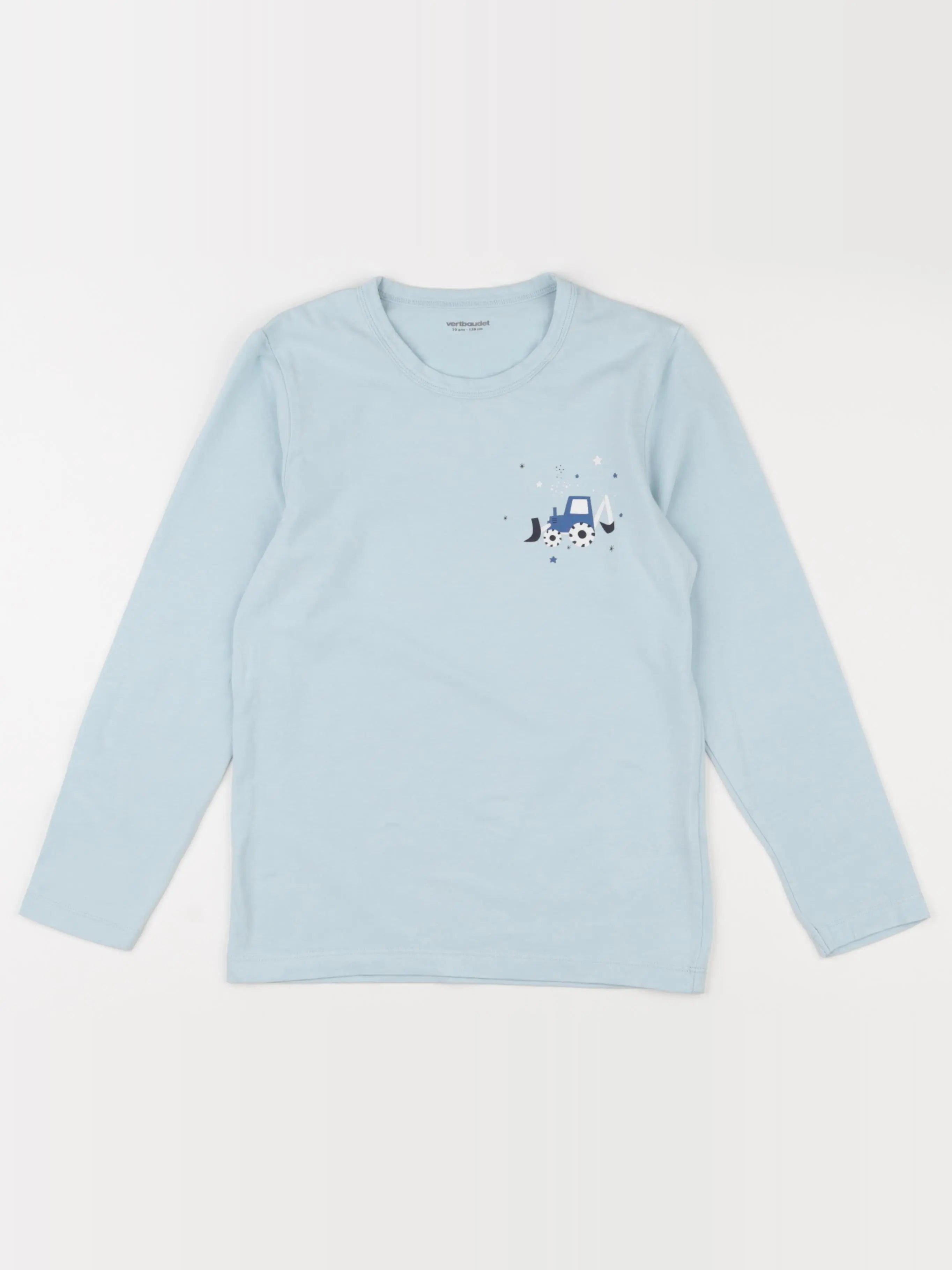 Vertbaudet - tee-shirt bleu - 10 ans
