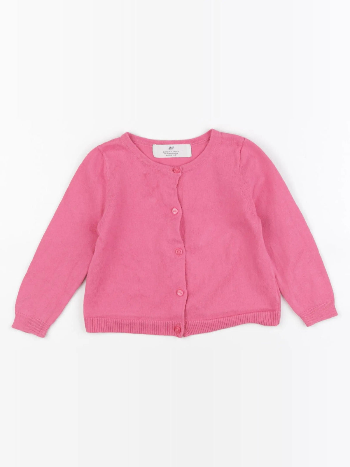 H&M - gilet rose - 18/24 mois