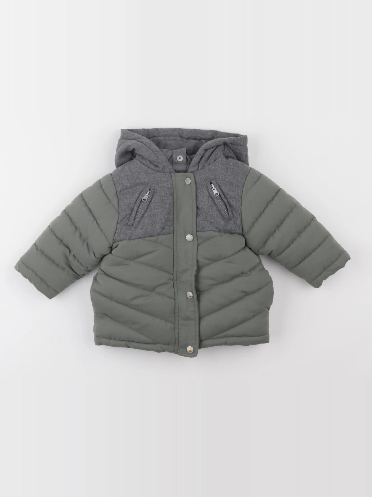 Vertbaudet - doudoune vert - 9 mois