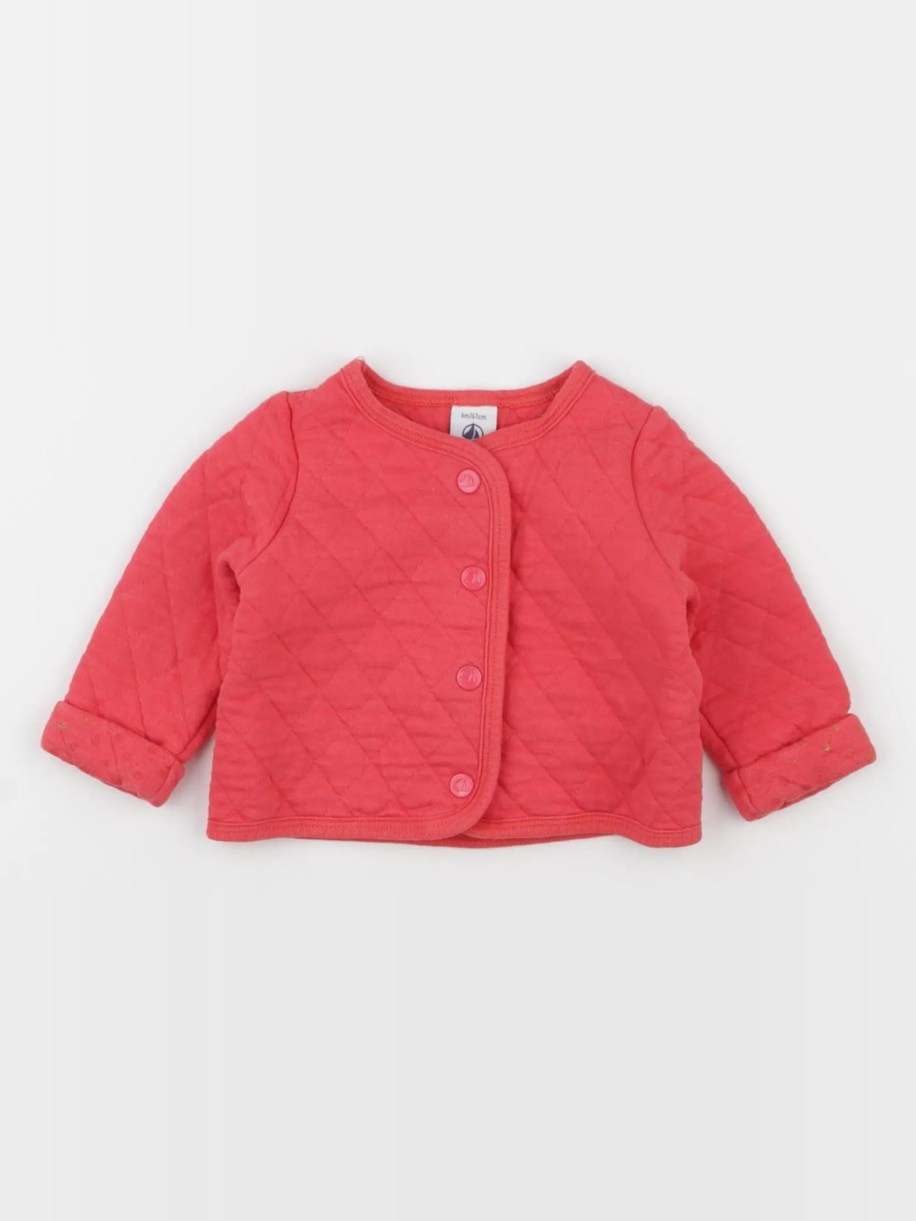 Petit Bateau - sweat rose - 6 mois