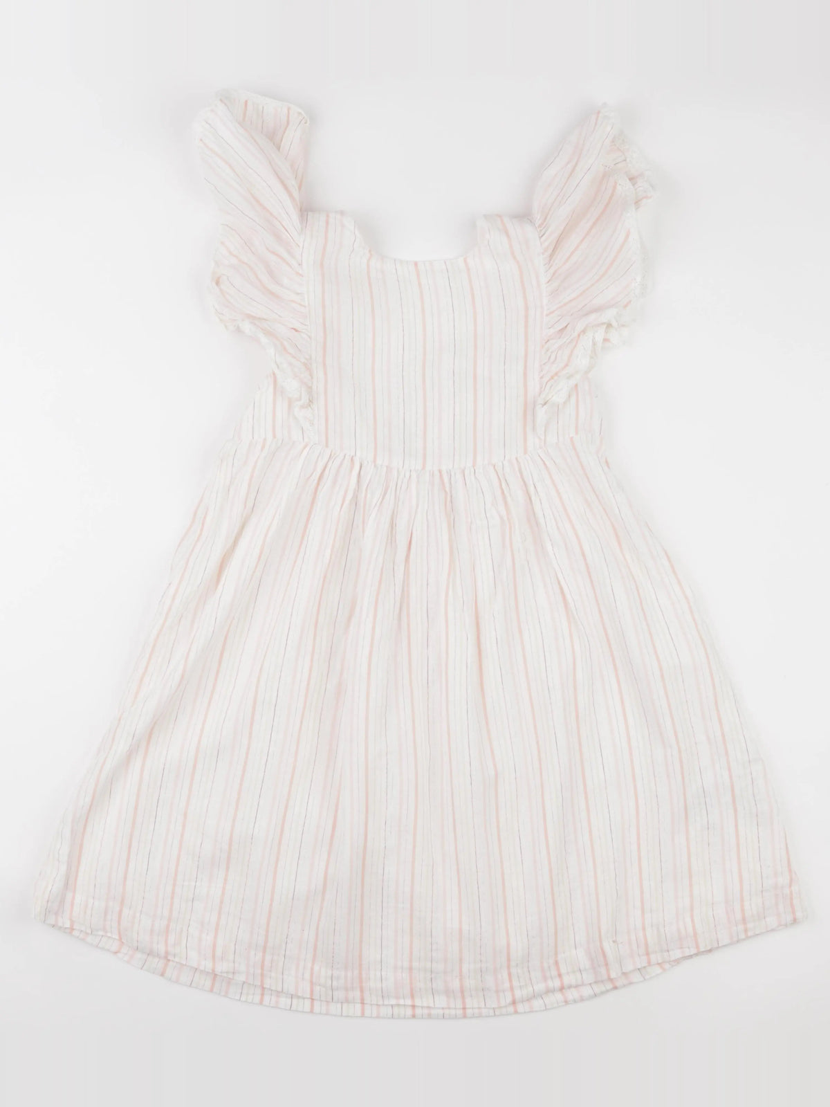 Vertbaudet - robe rose, blanc - 10 ans