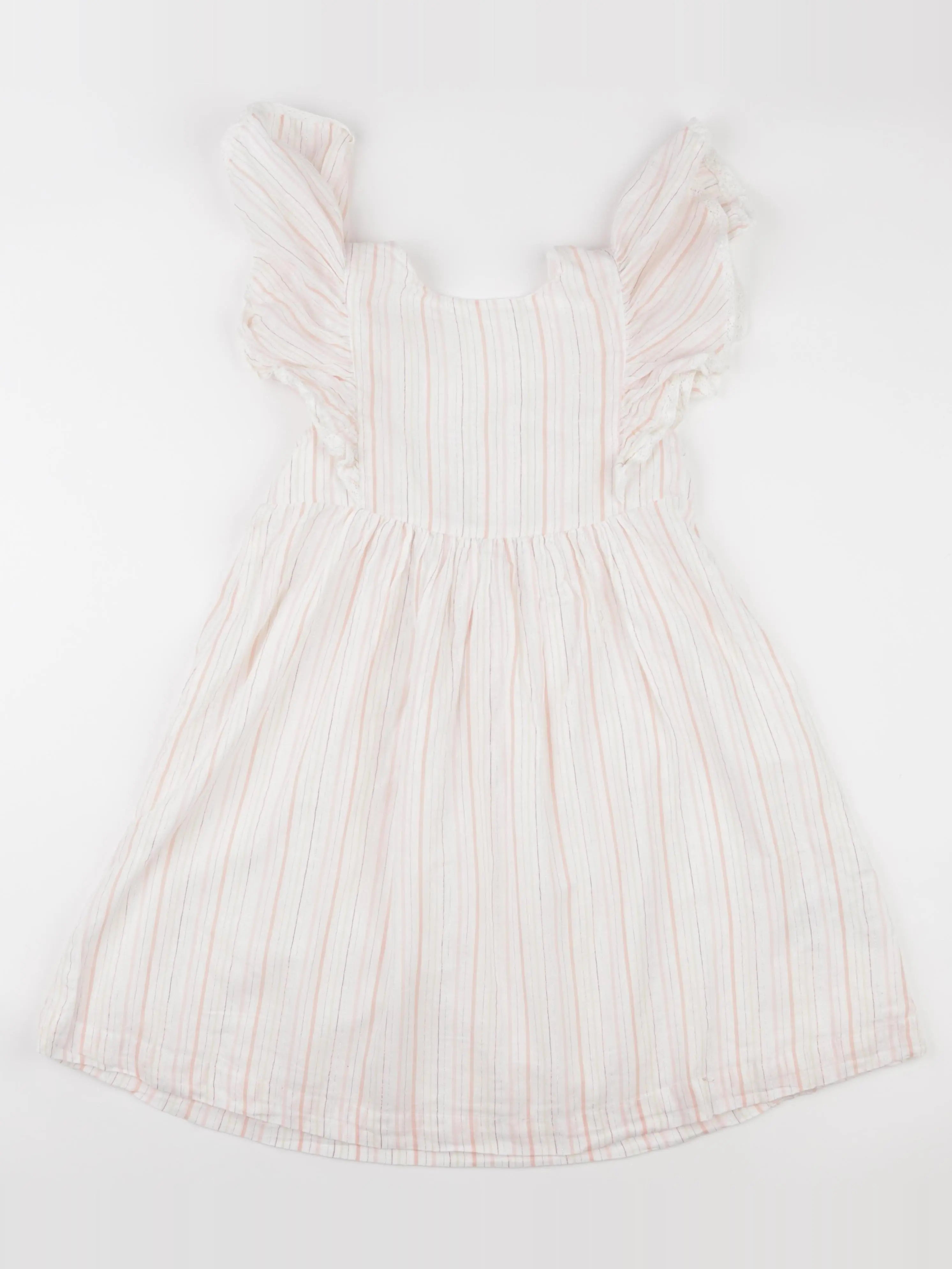Vertbaudet - robe rose, blanc - 10 ans