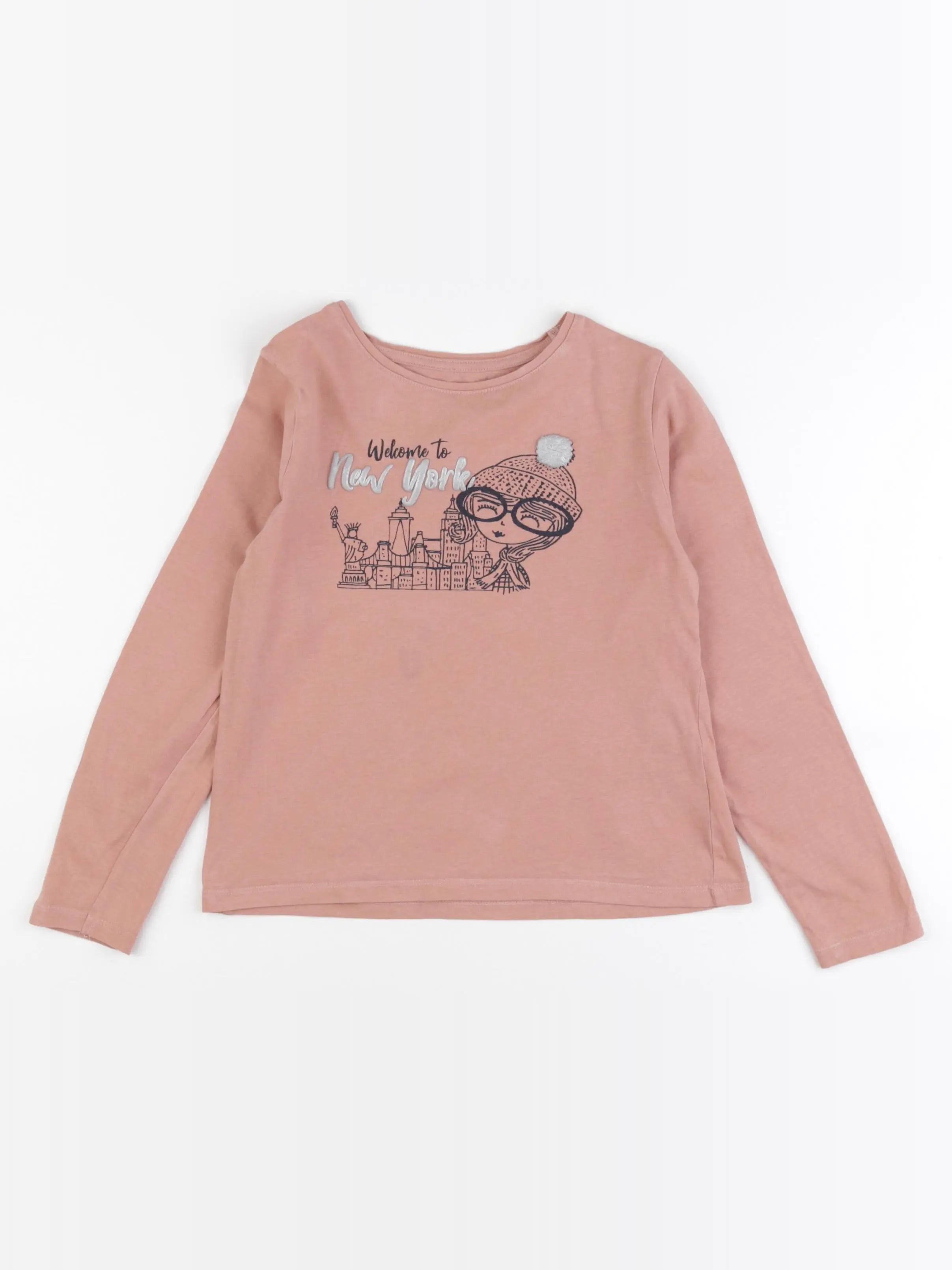 Vertbaudet - tee-shirt rose - 8 ans