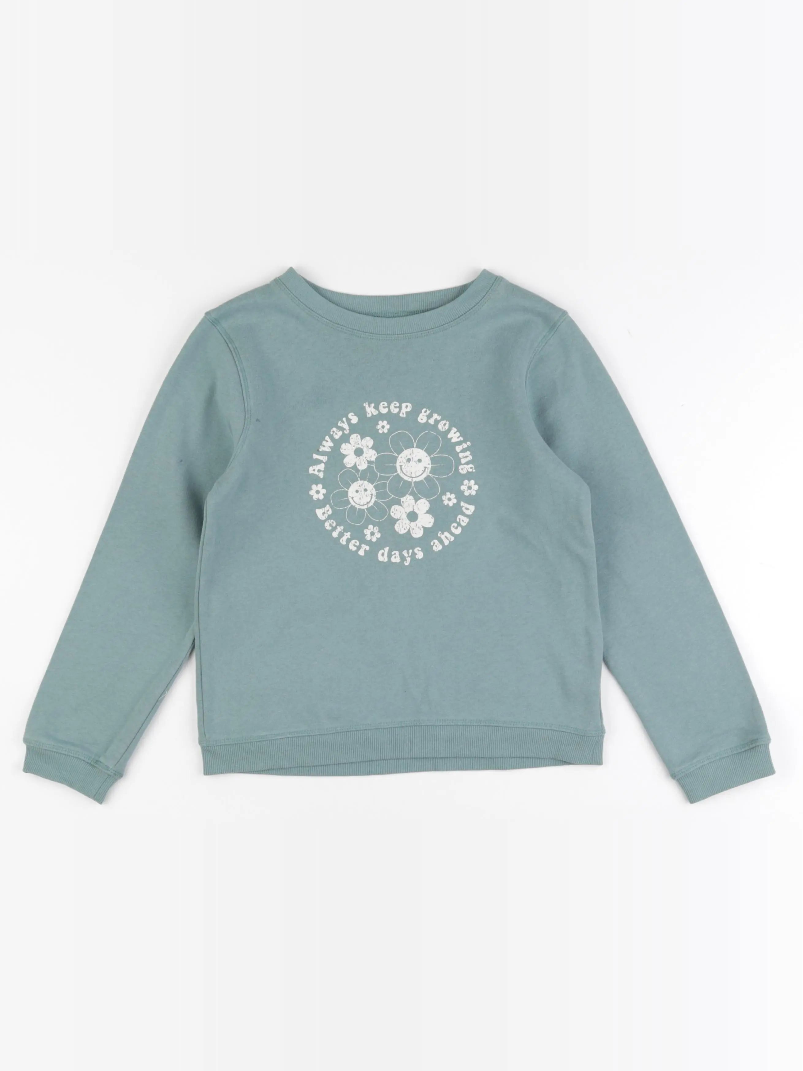 Vertbaudet - sweat bleu - 8 ans