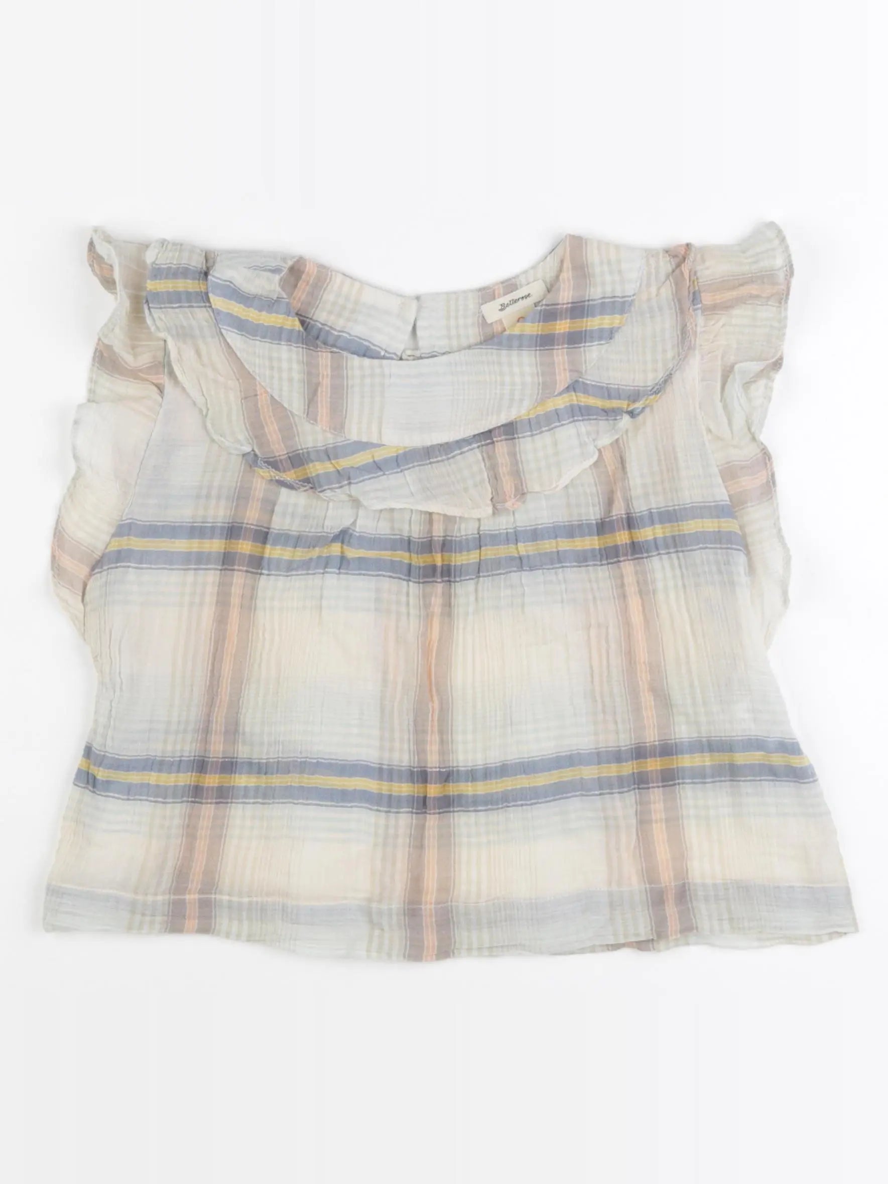 Bellerose - blouse beige, bleu, jaune - 8 ans
