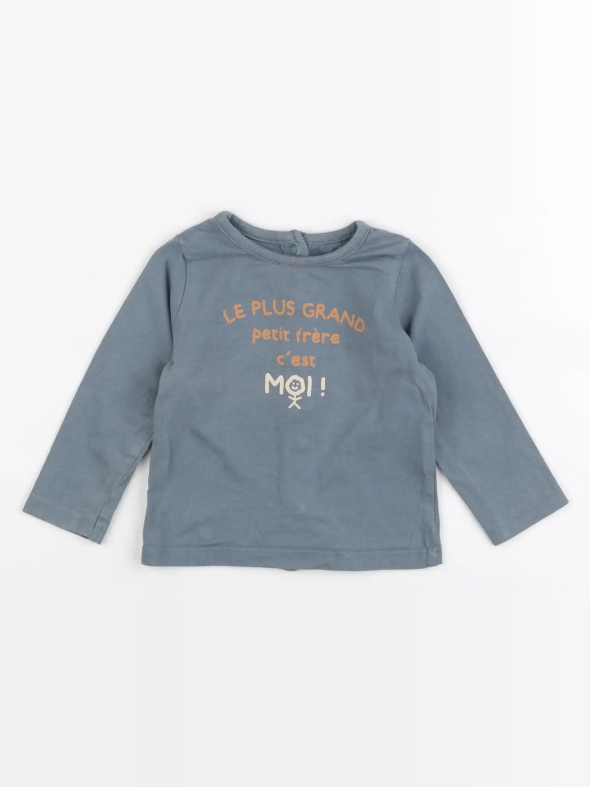 Vertbaudet - tee-shirt bleu - 6 mois