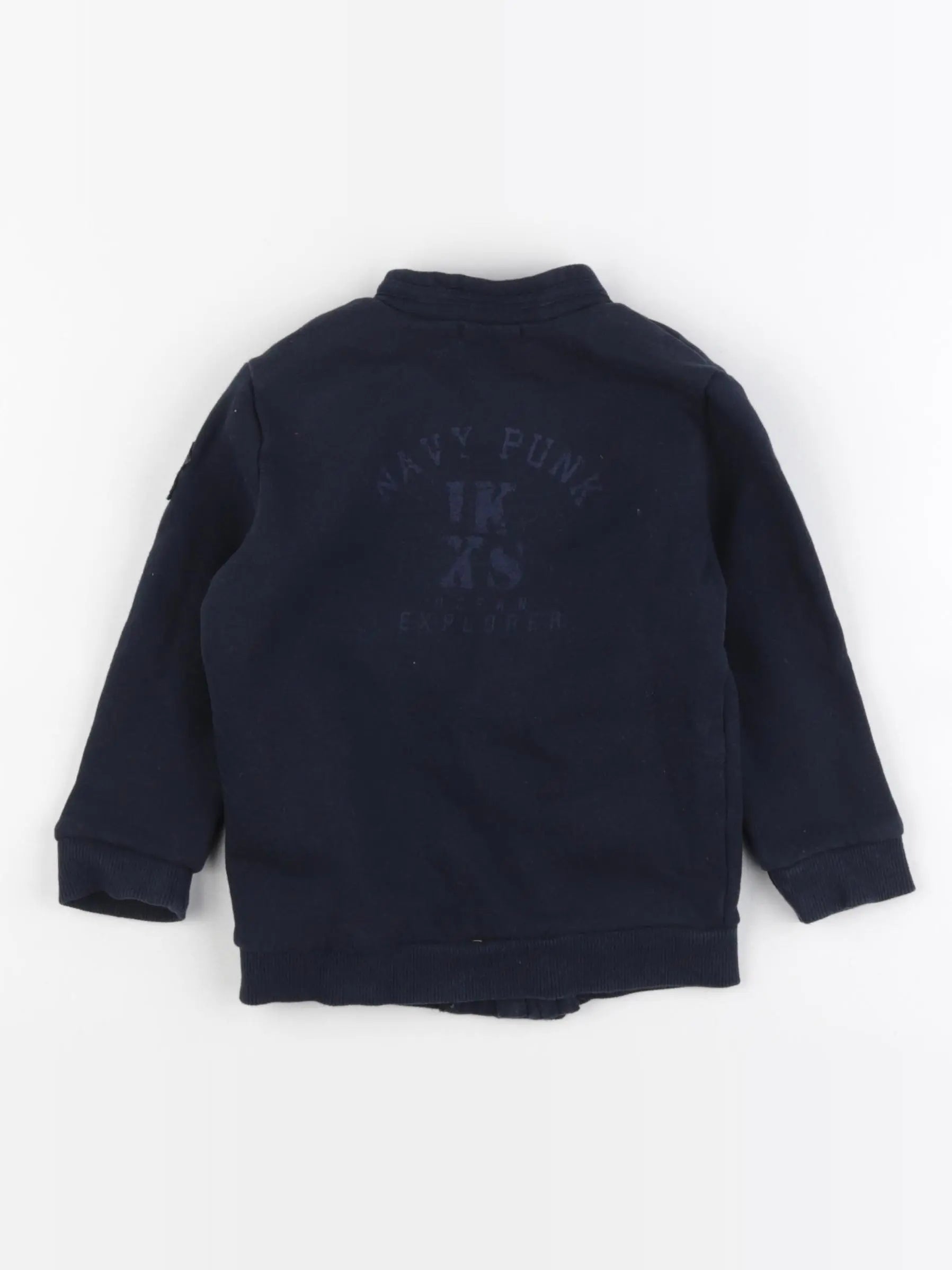 IKKS - veste doublé, imprimé au dos bleu - 2 ans