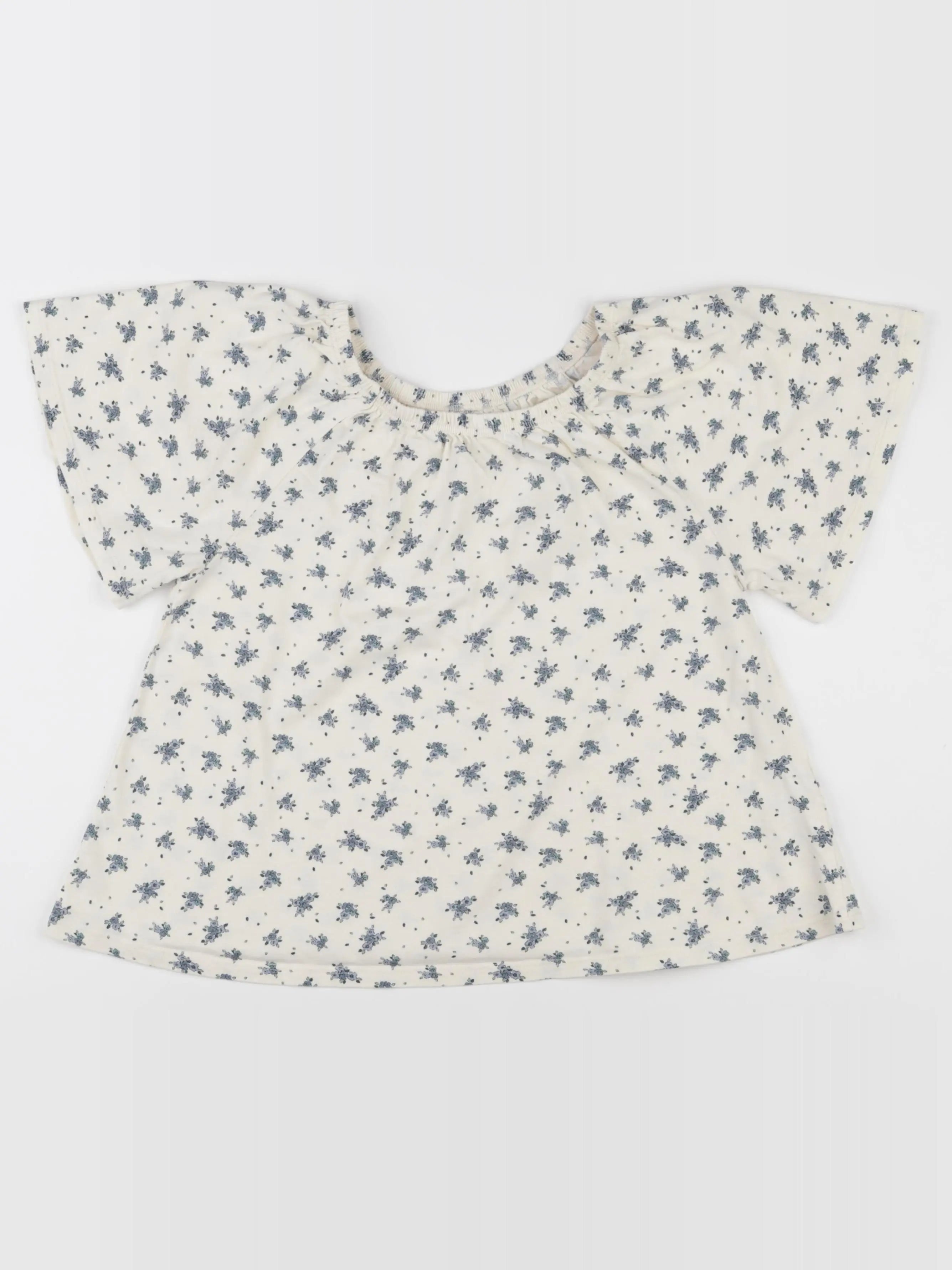 Vertbaudet - tee-shirt beige, bleu - 10 ans