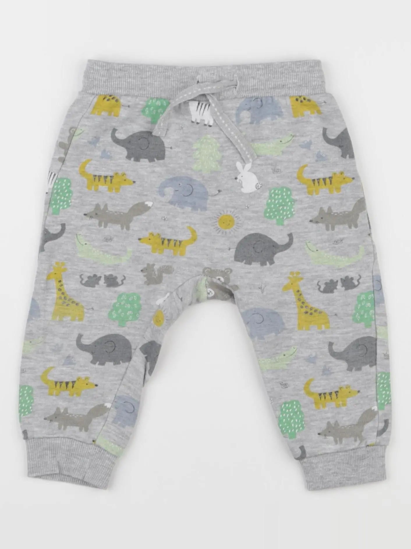 H&M - sarouel gris - 6/9 mois