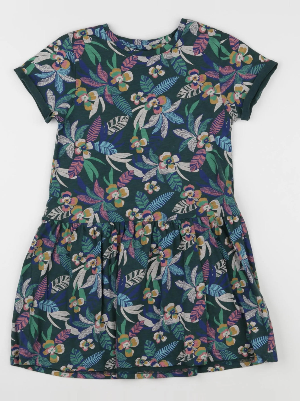 Vertbaudet - robe multicolore - 8 ans