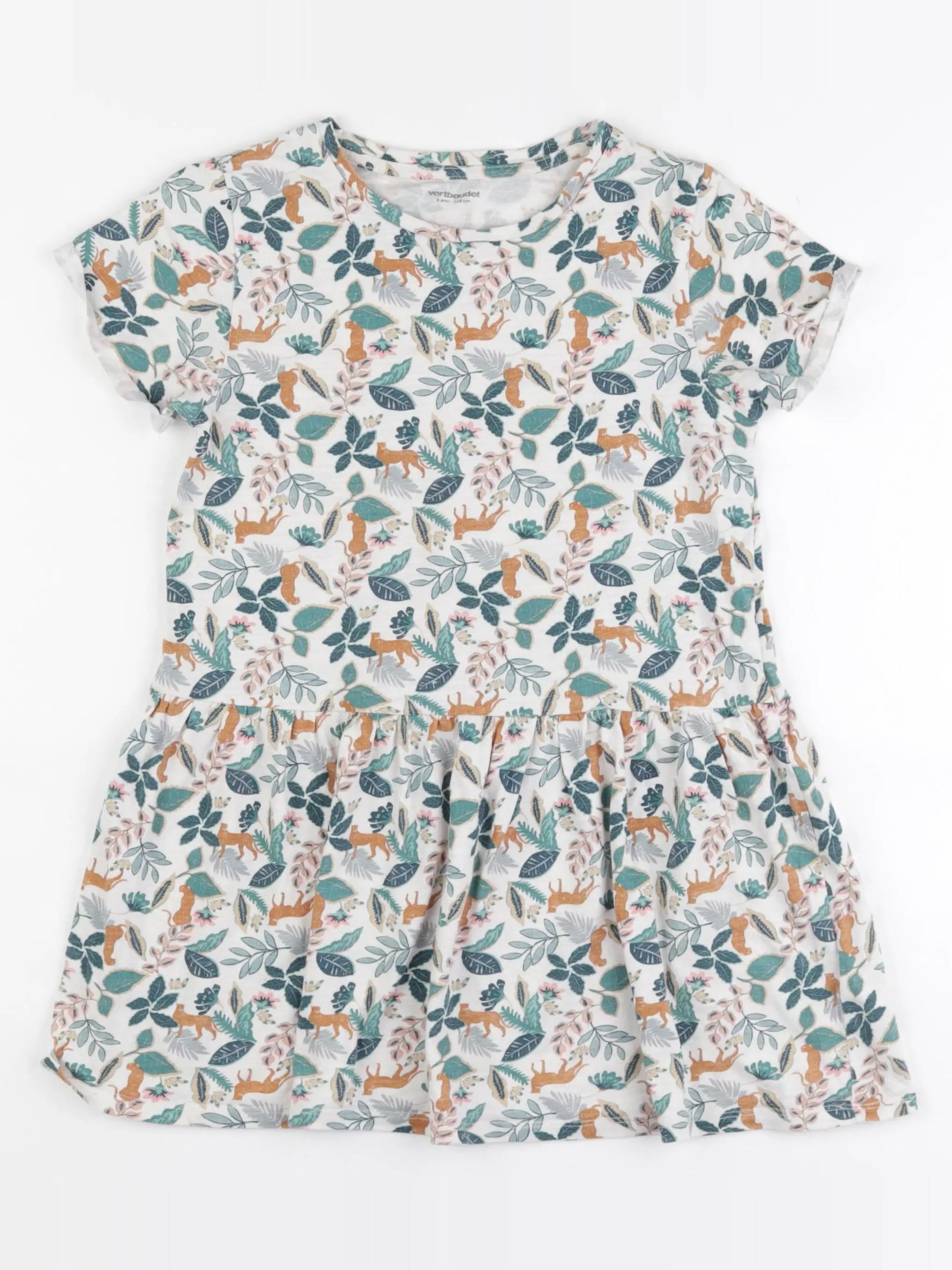 Vertbaudet - robe multicolore - 8 ans