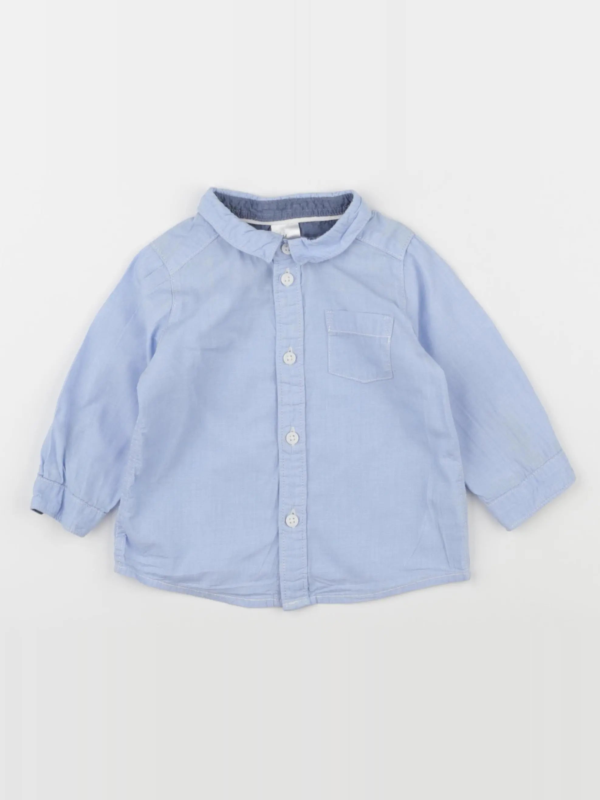 H&M - chemise bleu - 6 mois