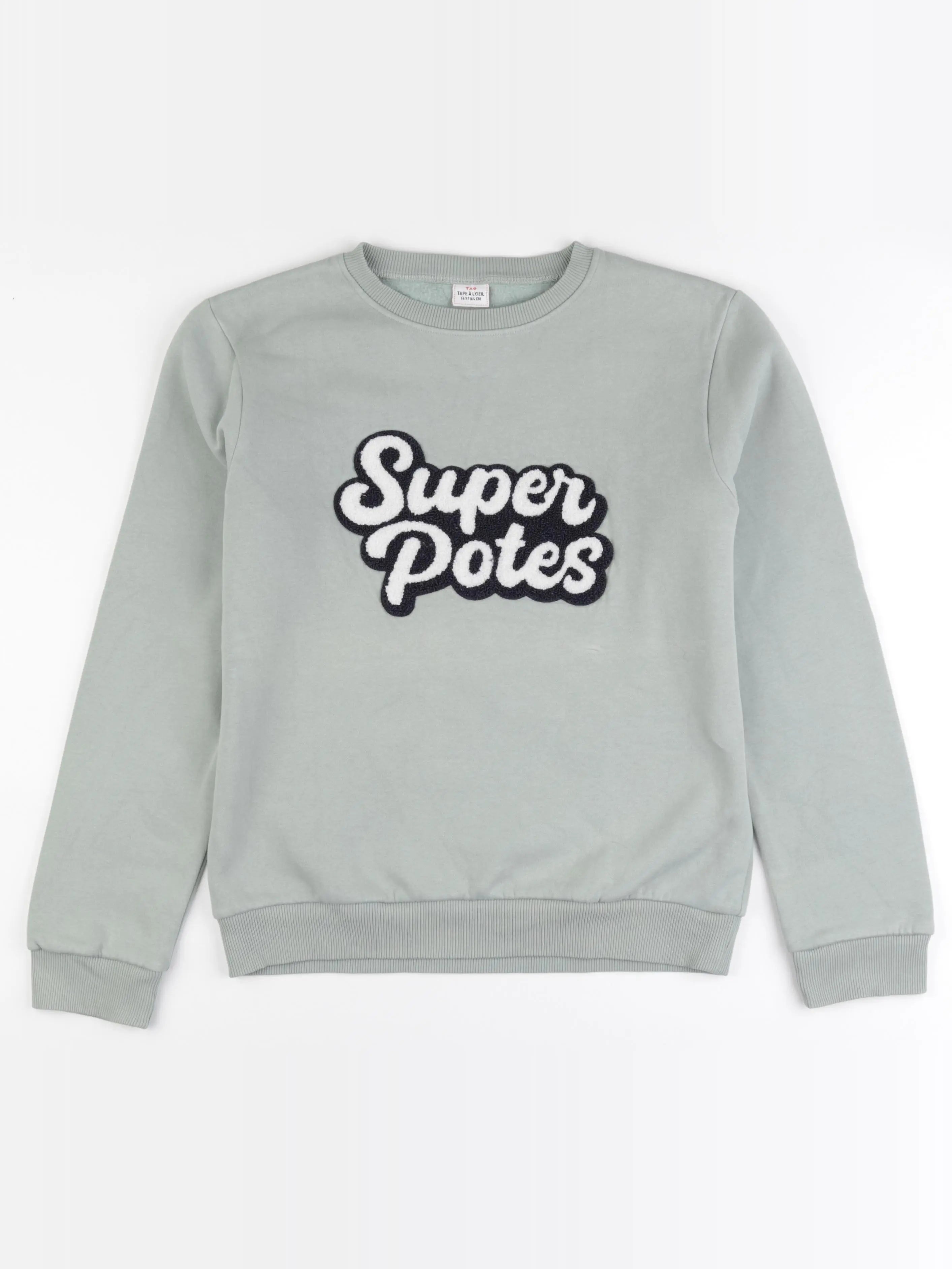 Tape à l'oeil - sweat vert - 14 ans