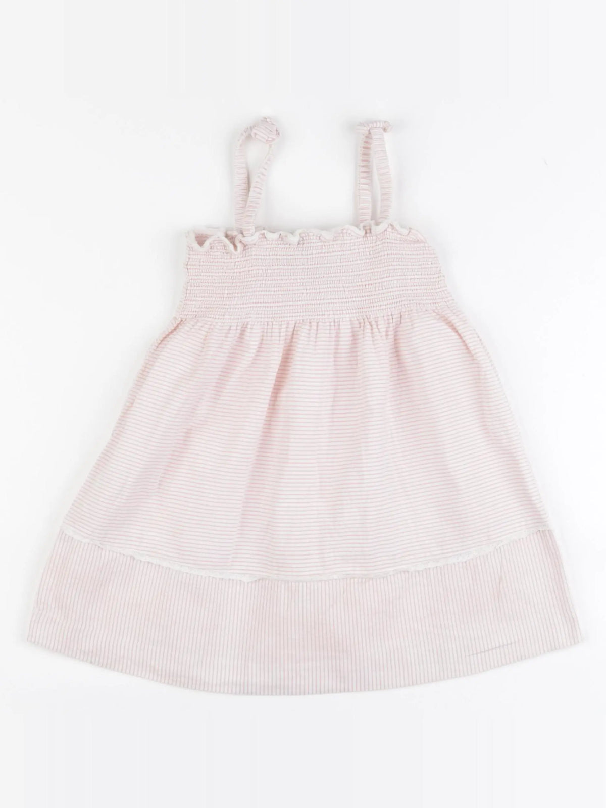 Cyrillus - robe rose, blanc - 24 mois