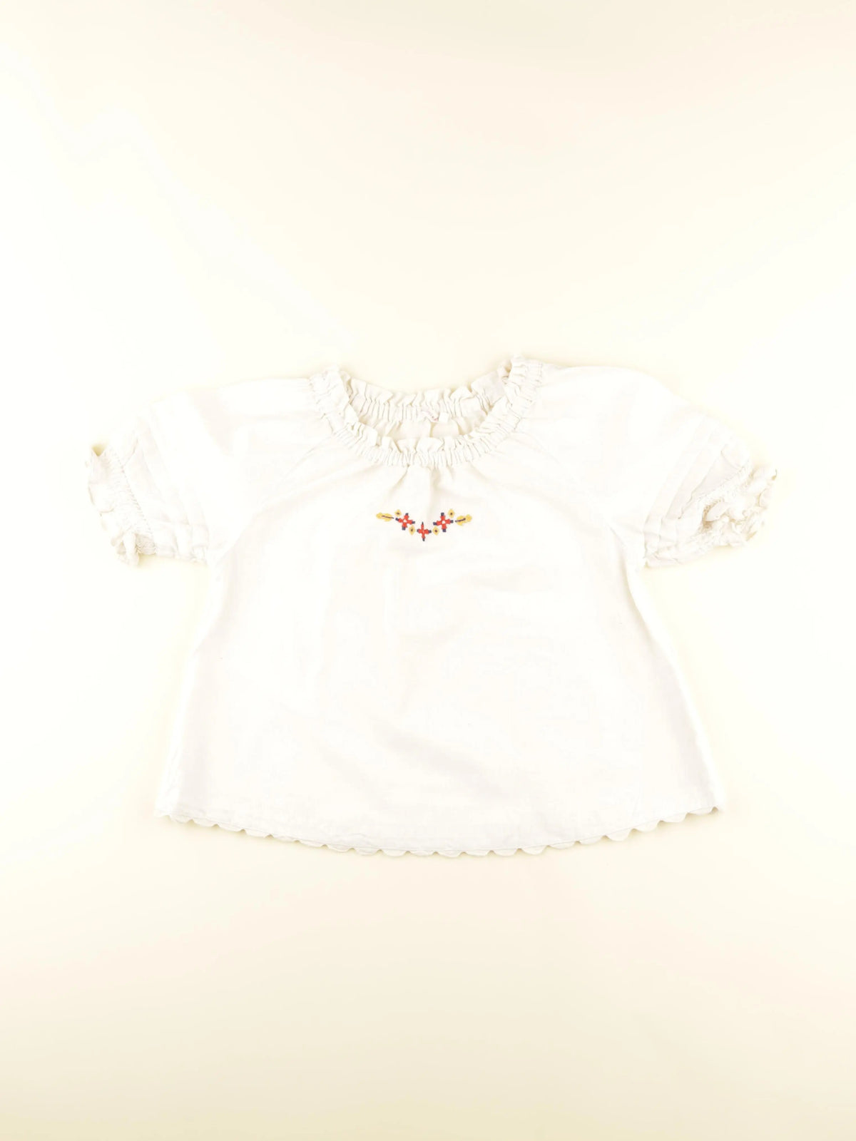 Monoprix - blouse beige - 8 ans