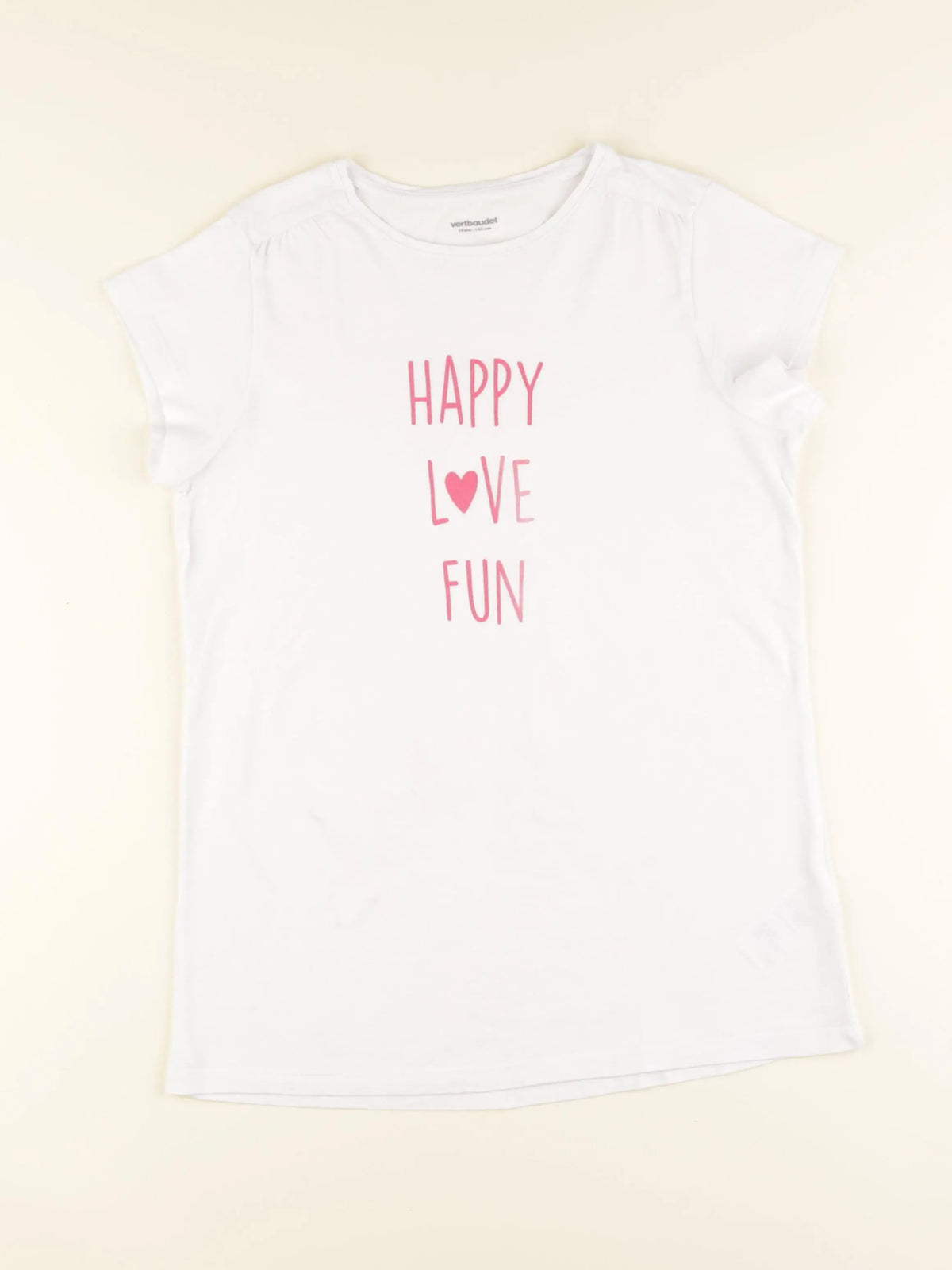 Vertbaudet - tee-shirt blanc - 14 ans