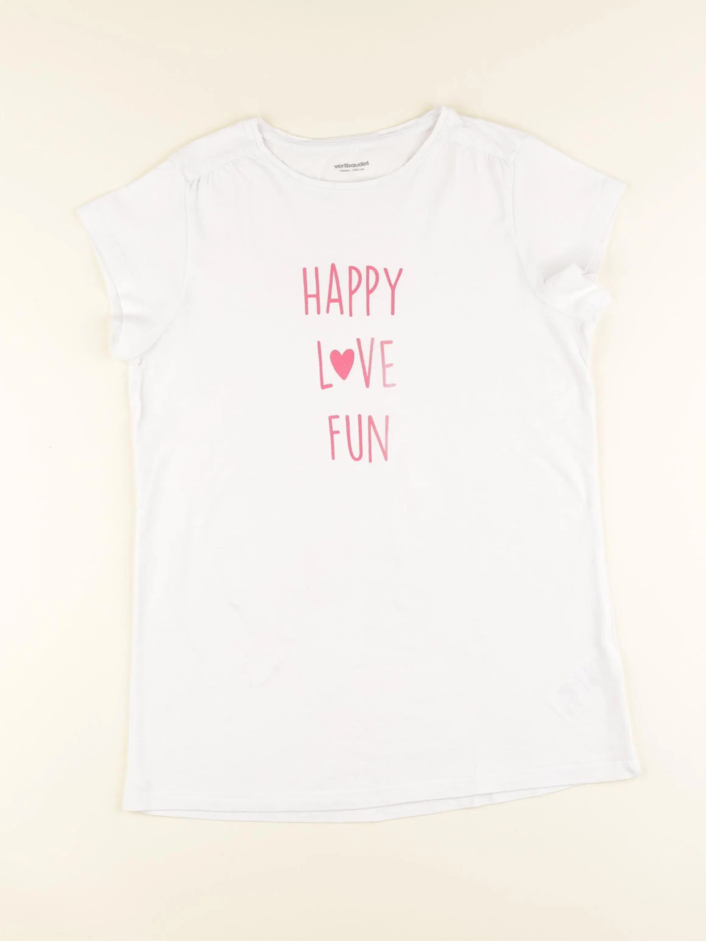 Vertbaudet - tee-shirt blanc - 14 ans