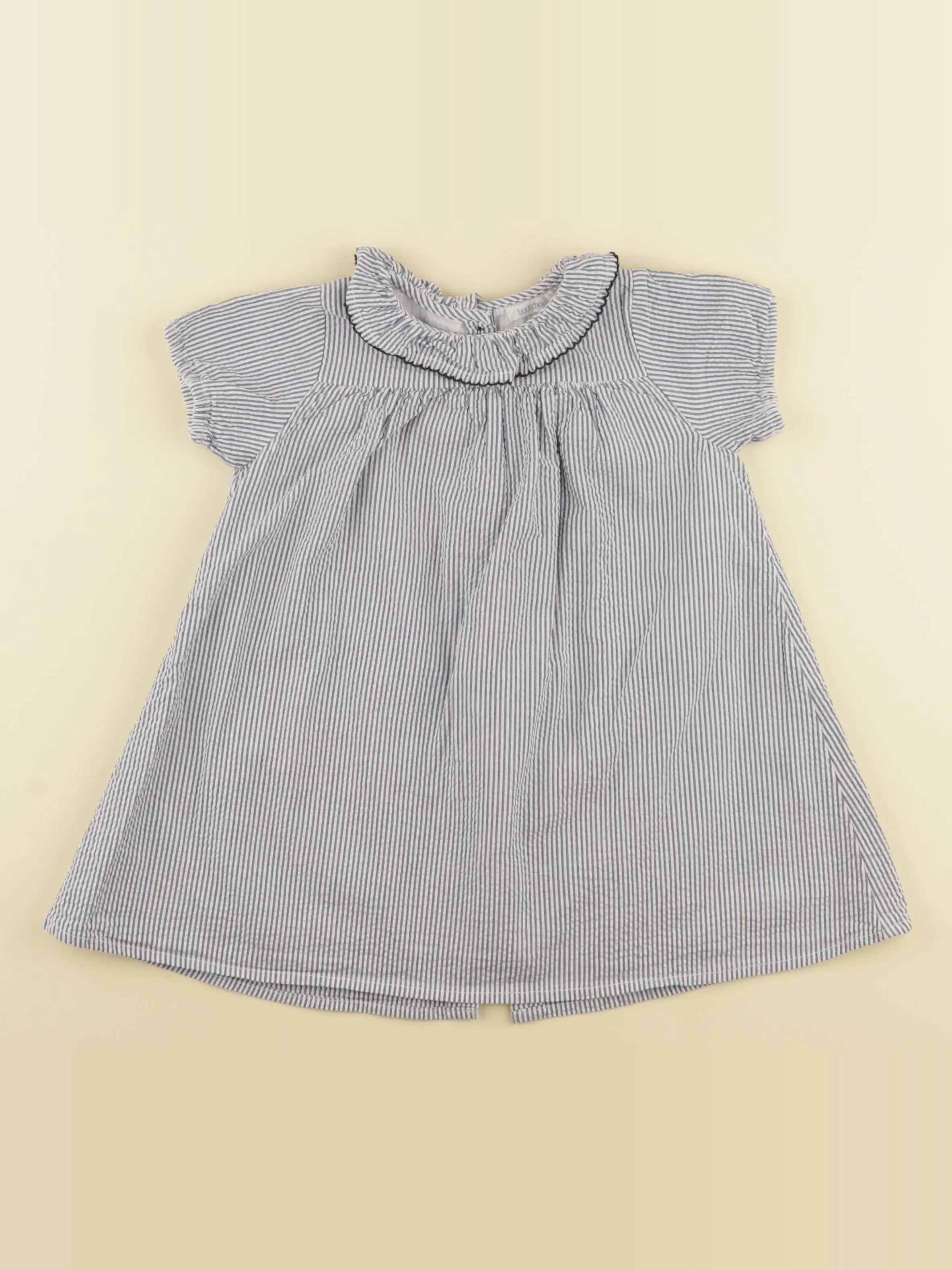 Boutchou - robe bleu, blanc - 18 mois