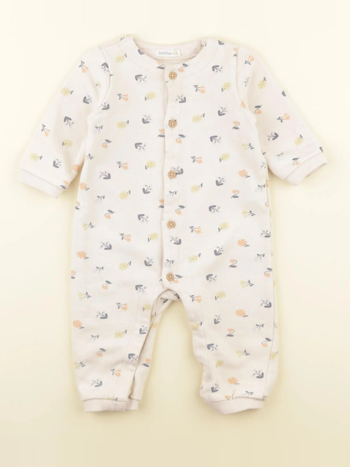 Boutchou - combinaison coton beige - 6 mois