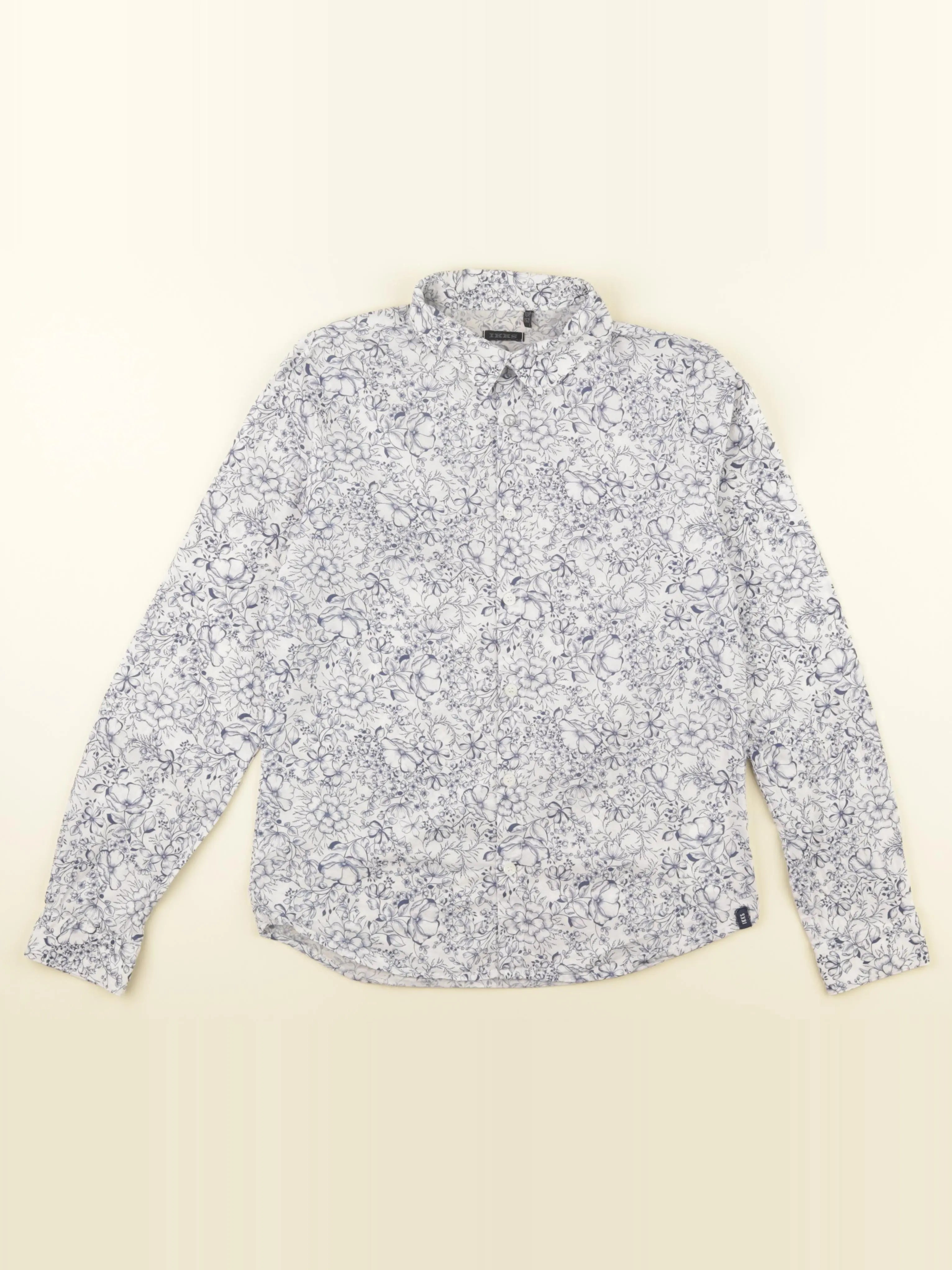 IKKS - chemise bleu, blanc - 12 ans