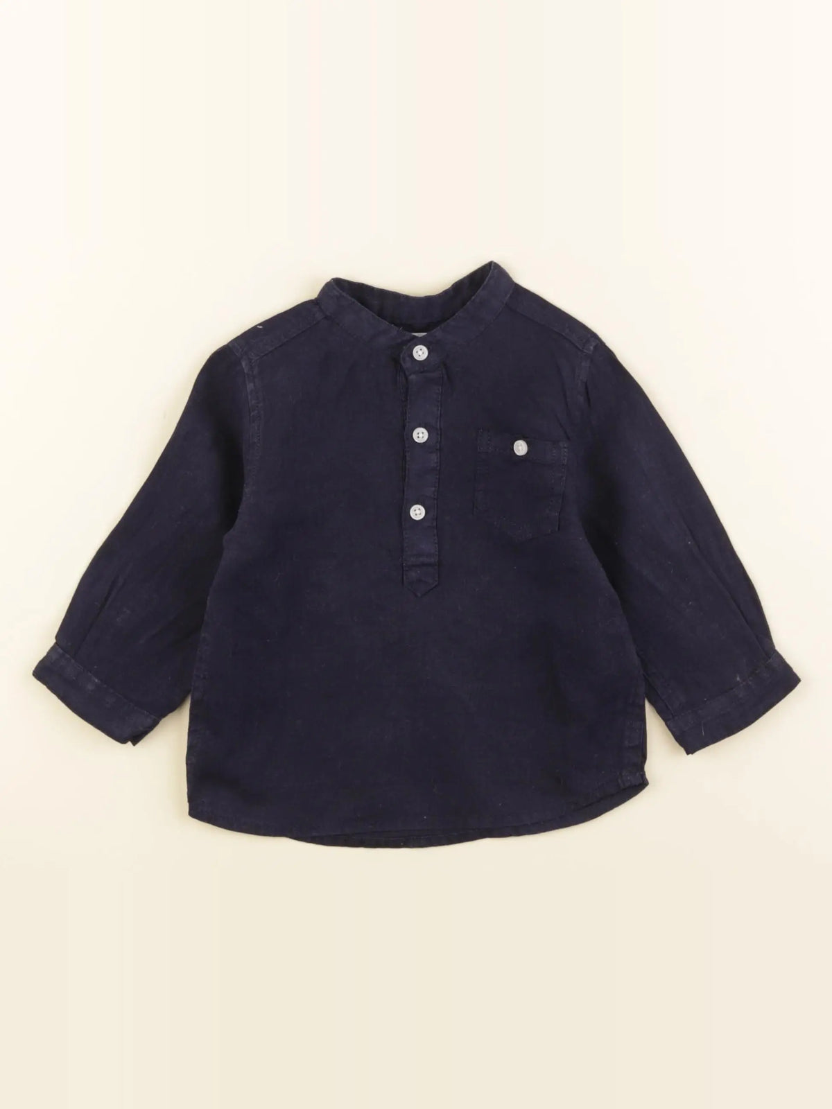 Boutchou - chemise bleu - 9 mois