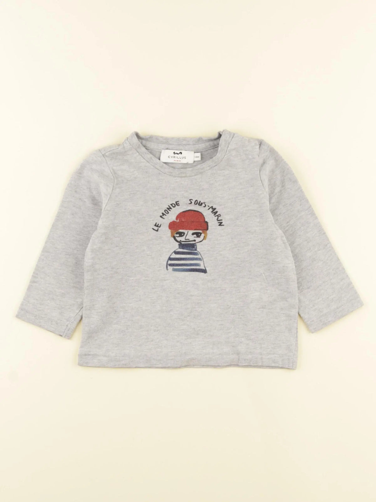 Cyrillus - tee-shirt gris - 12 mois