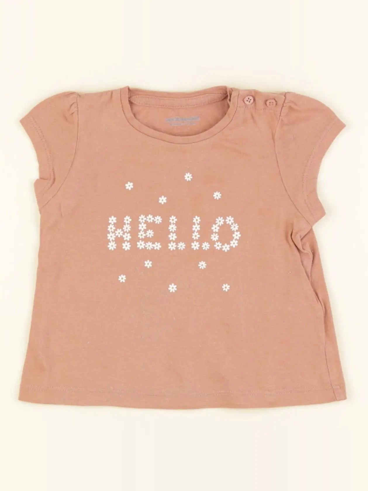 Vertbaudet - tee-shirt rose - 9 mois