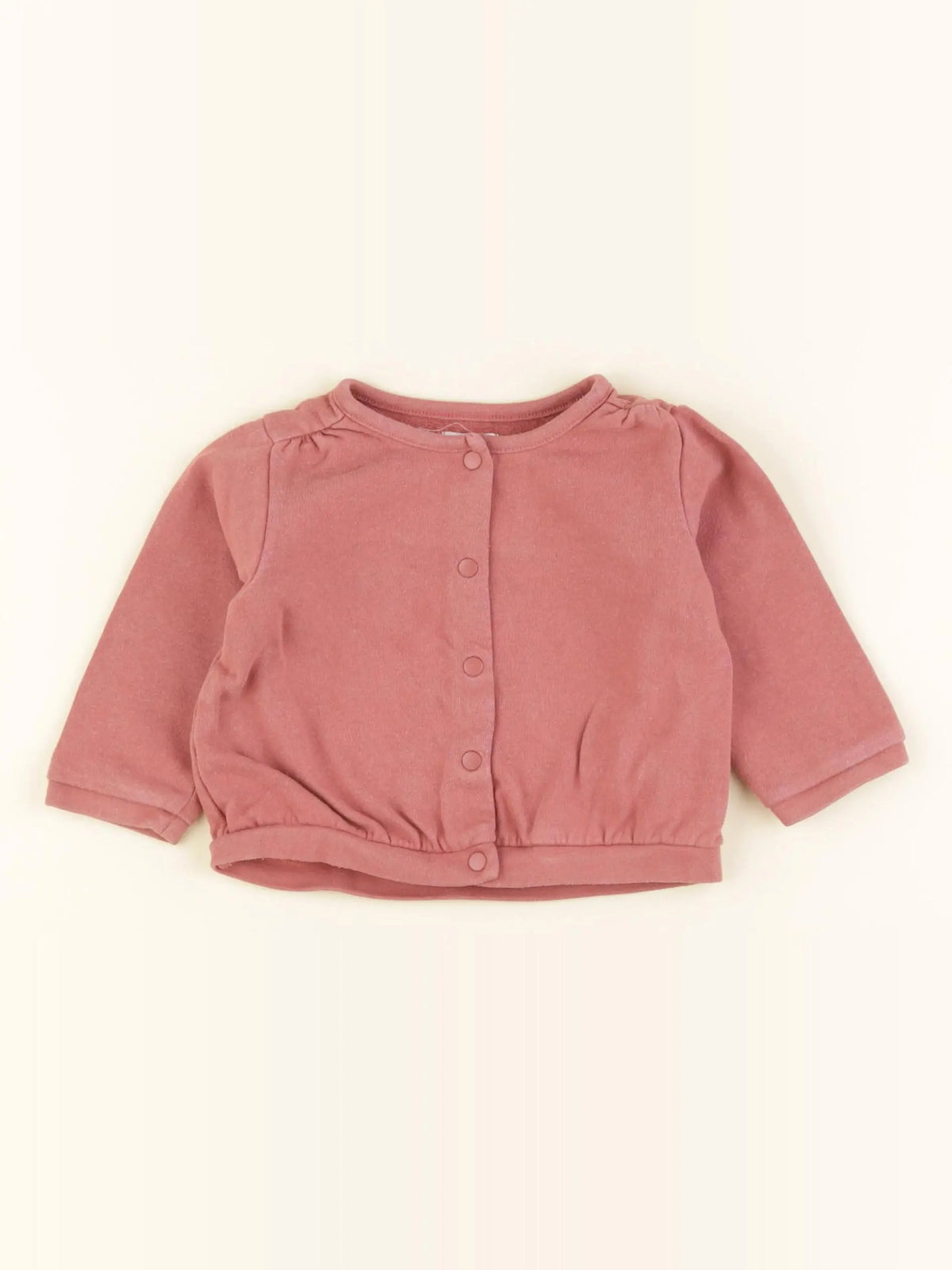 Vertbaudet - sweat rose - 12 mois