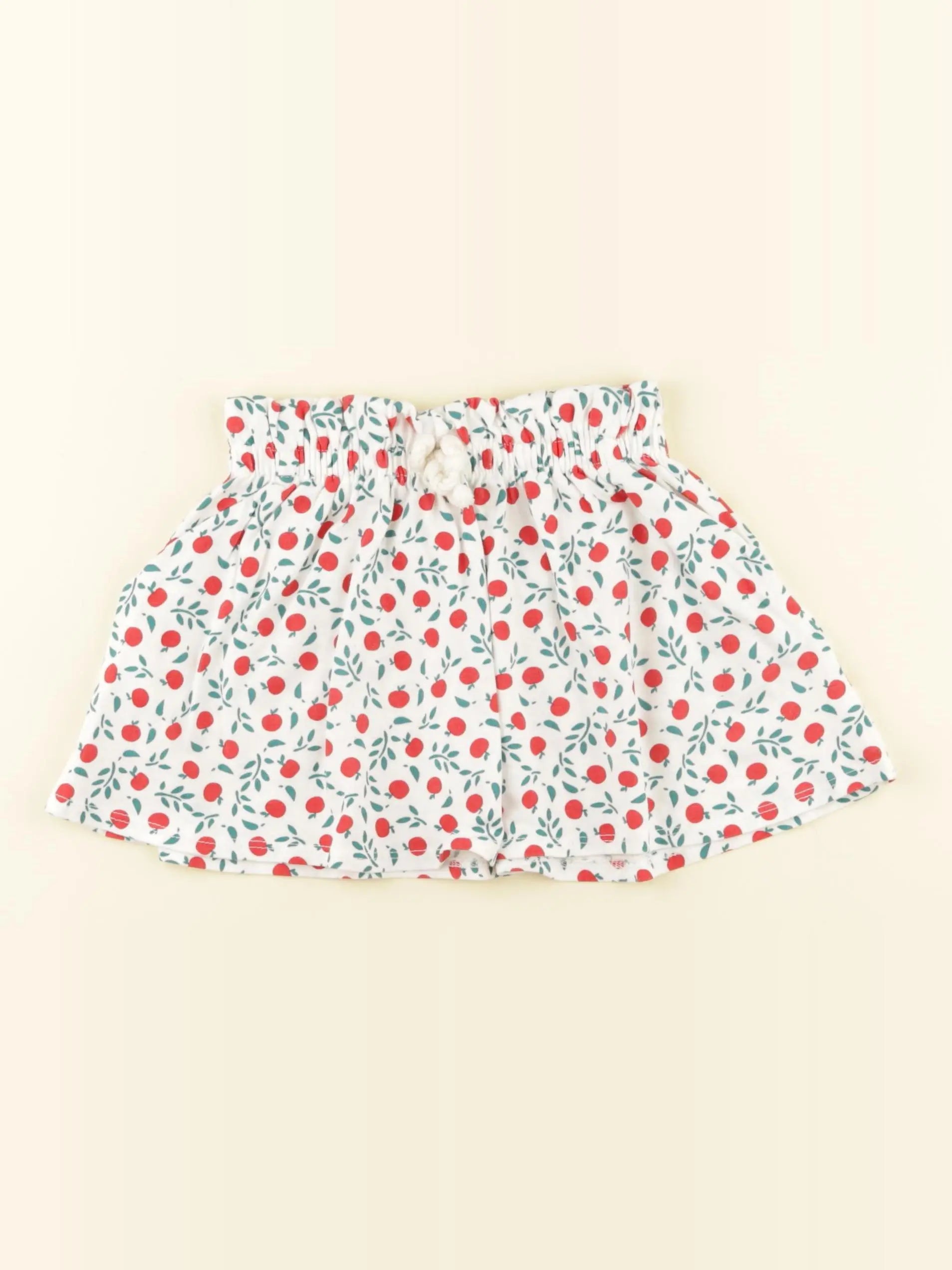 Vertbaudet - jupe blanc, rouge - 2 ans