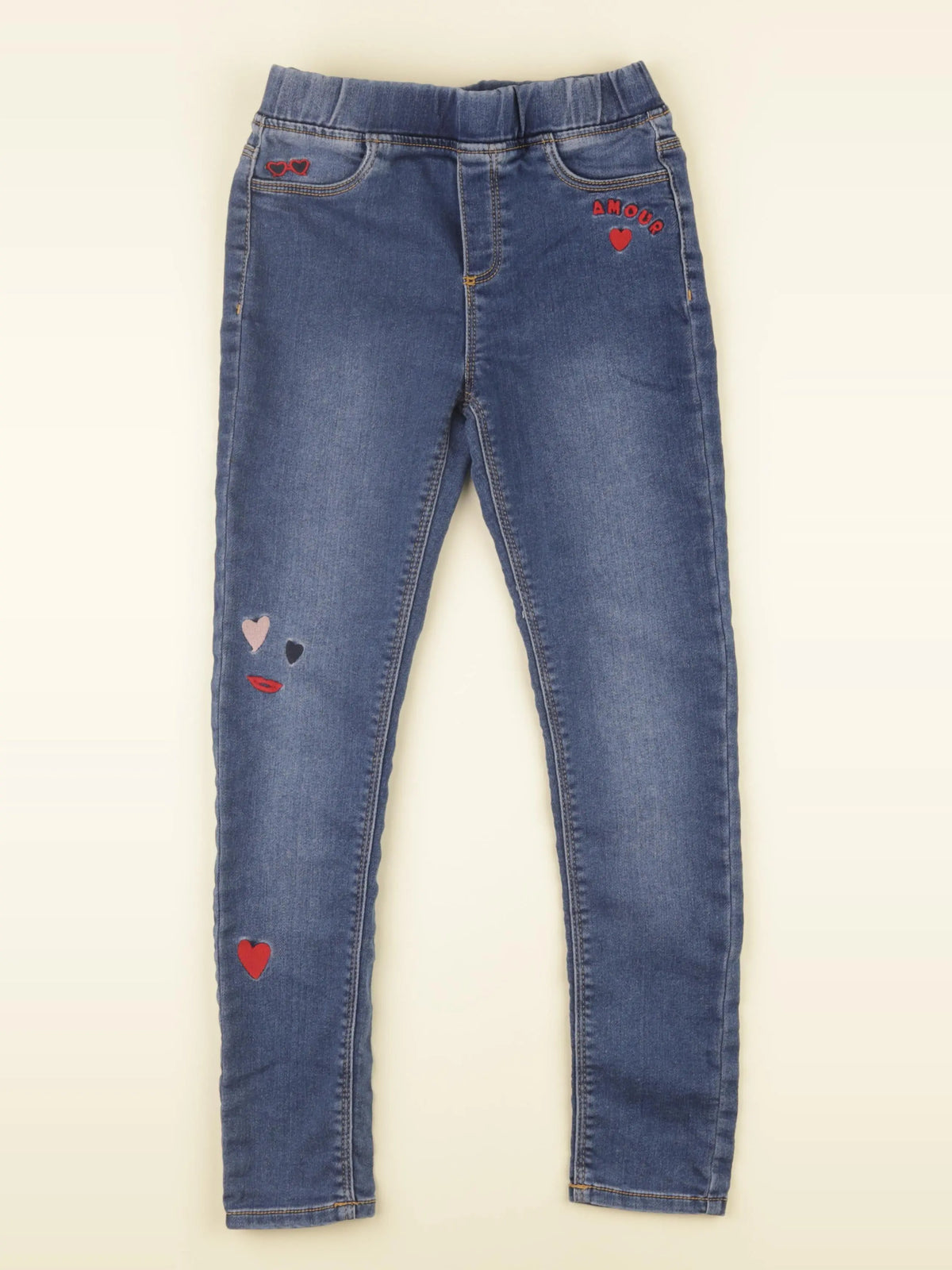 Vertbaudet - jegging bleu - 10 ans