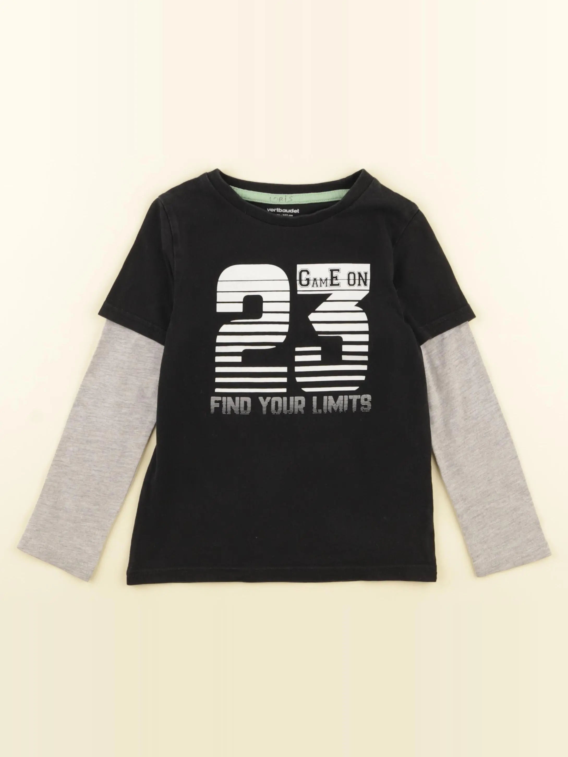 Vertbaudet - tee-shirt bleu - 4 ans
