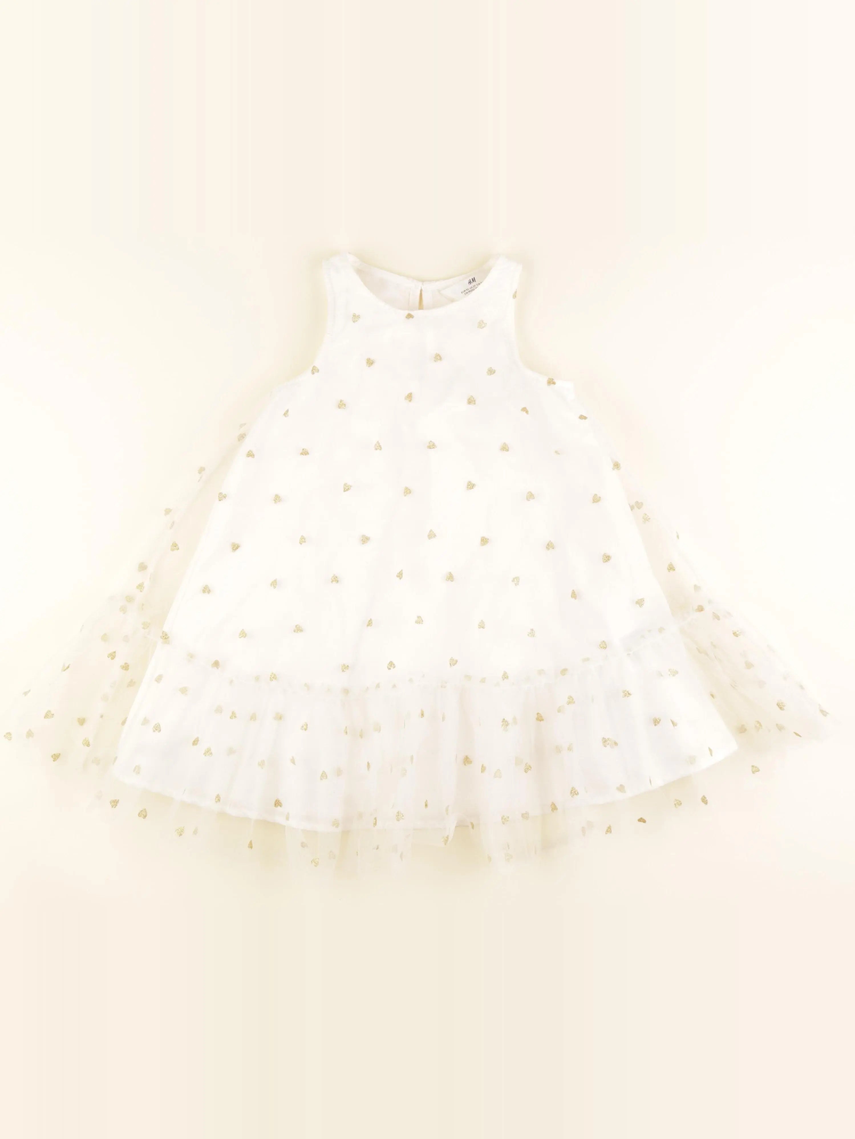 H&M - robe beige, or - 18/24 mois