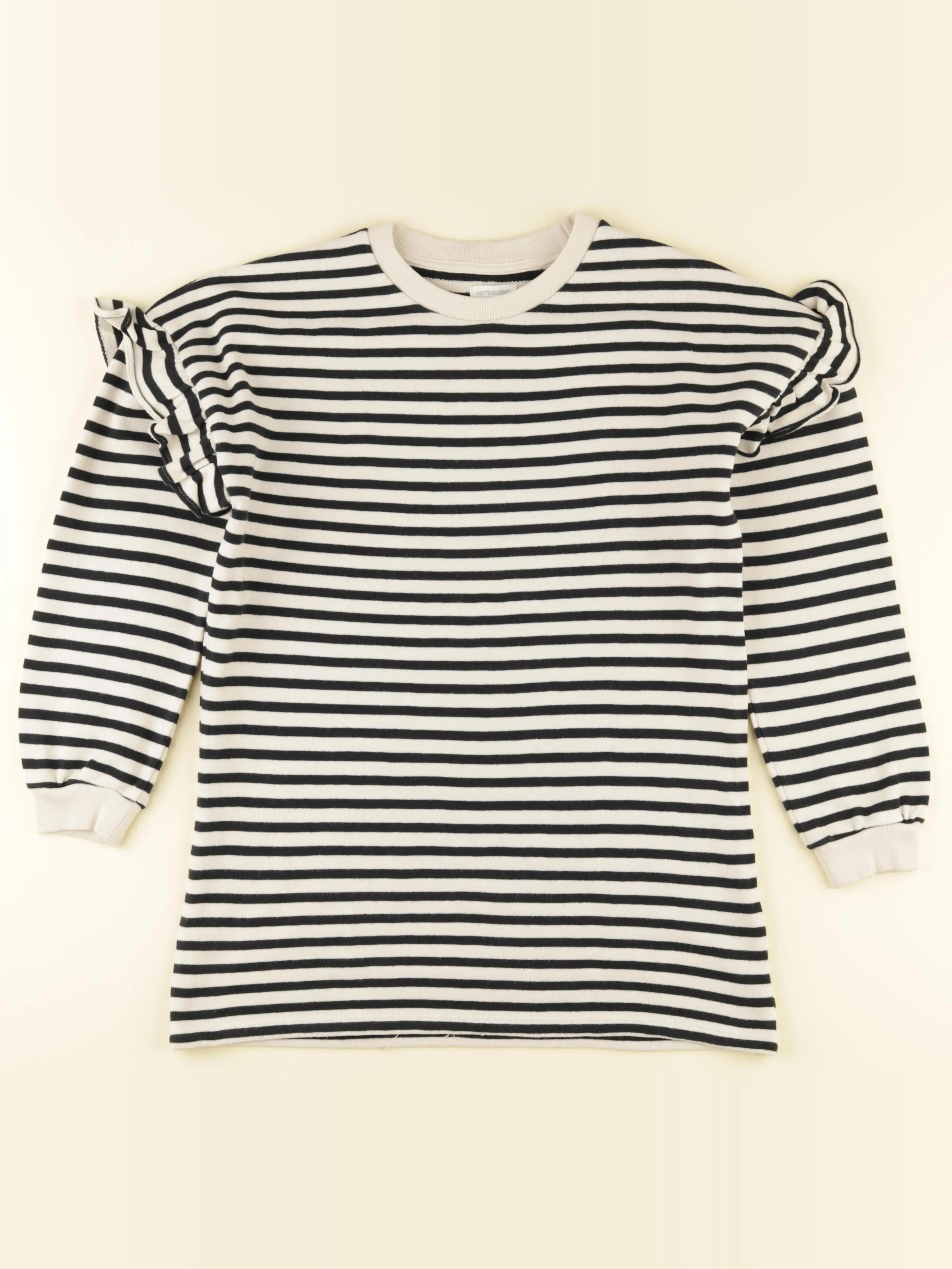 Vertbaudet - robe noir, beige - 9 ans