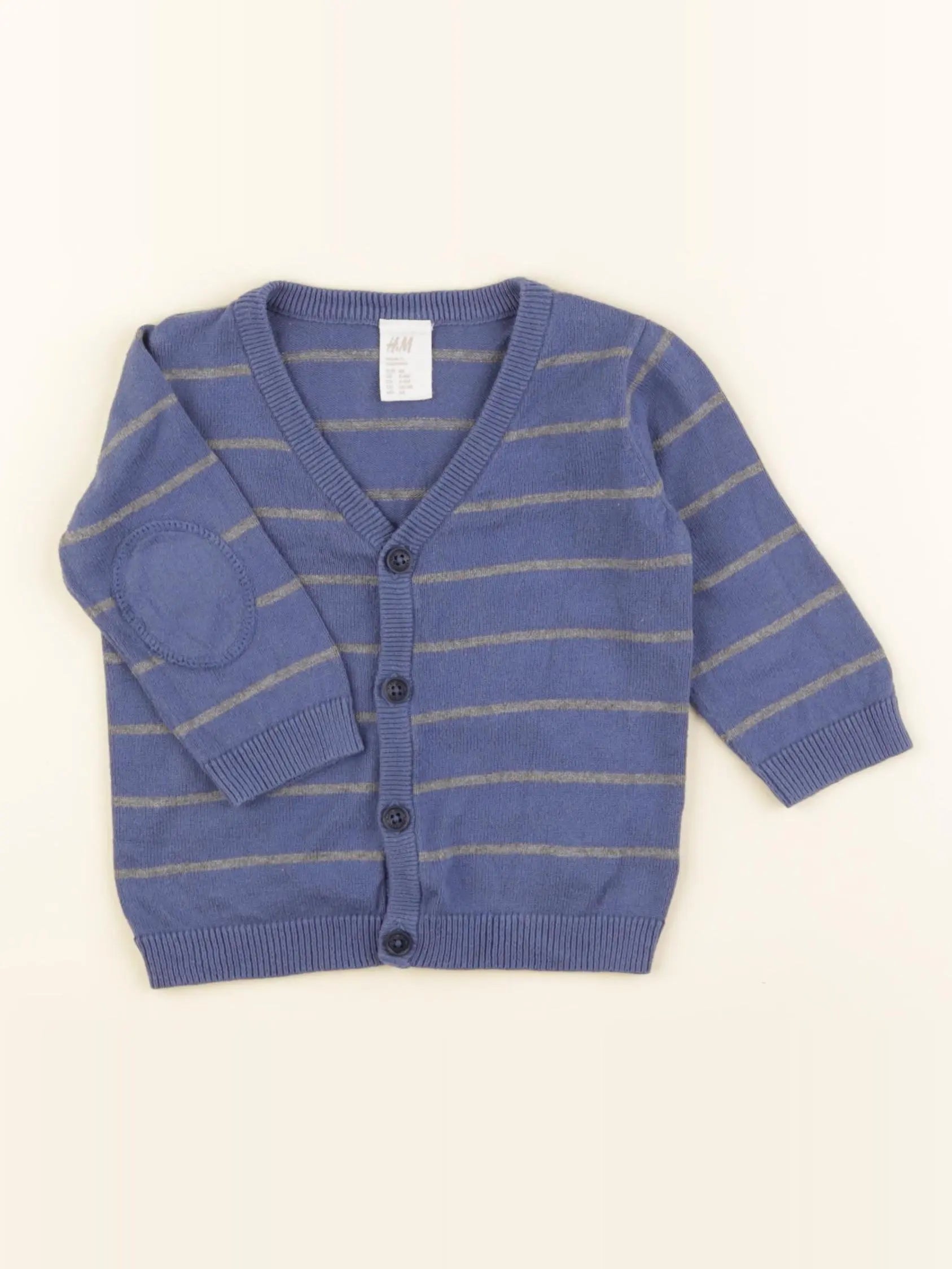 H&M - gilet bleu - 4/6 mois