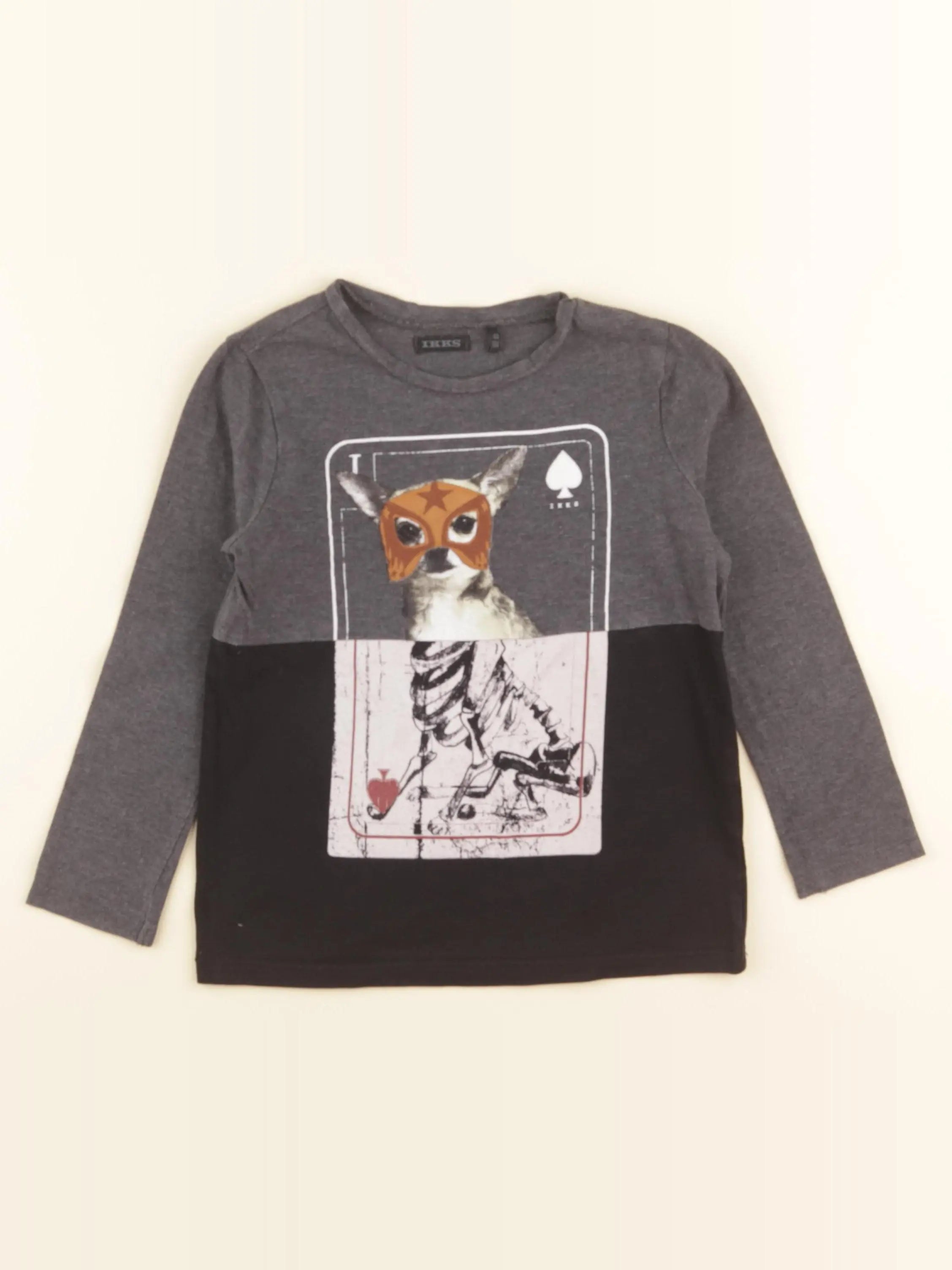IKKS - tee-shirt gris - 4 ans
