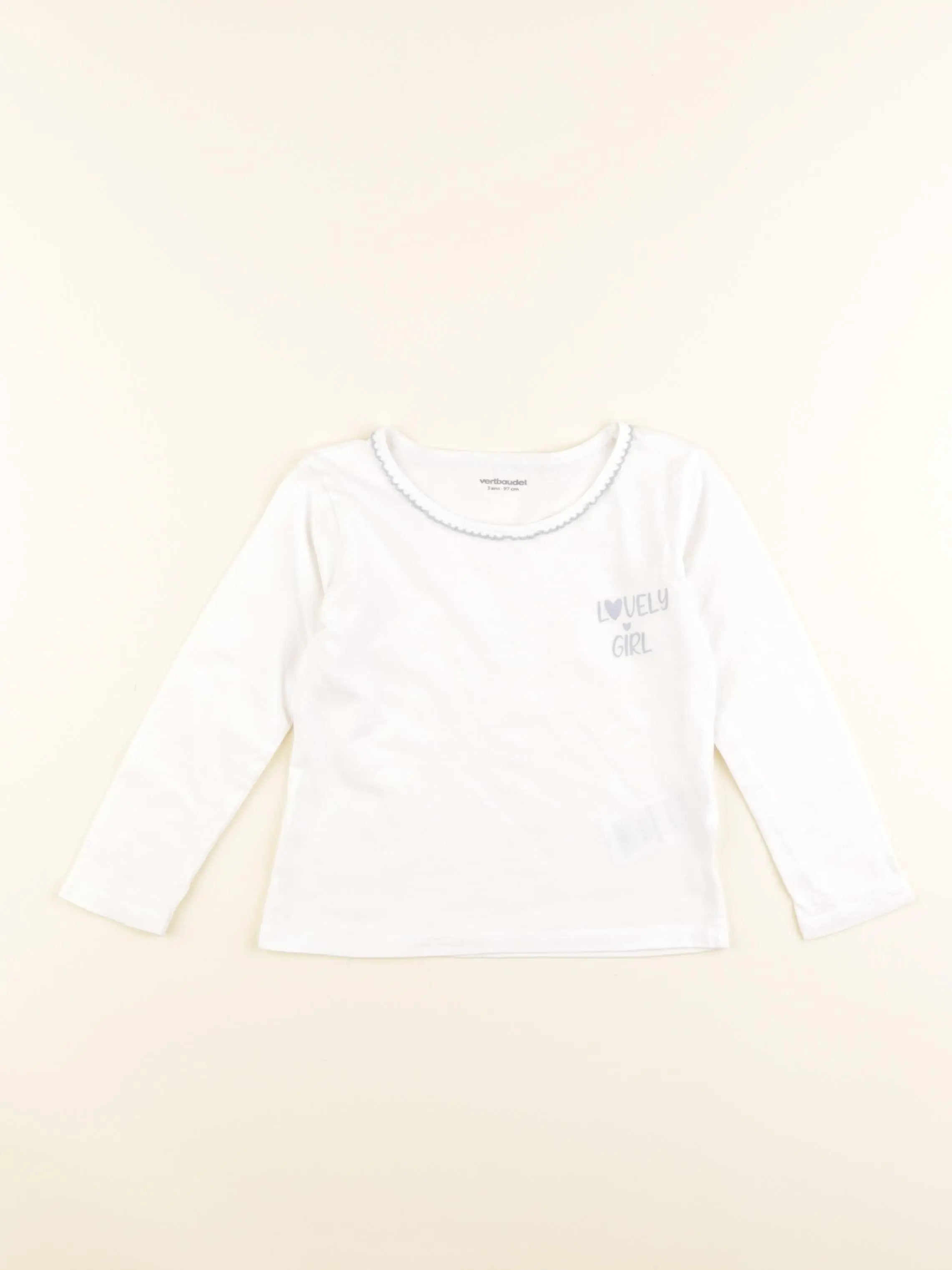 Vertbaudet - maillot de corps bleu - 3 ans