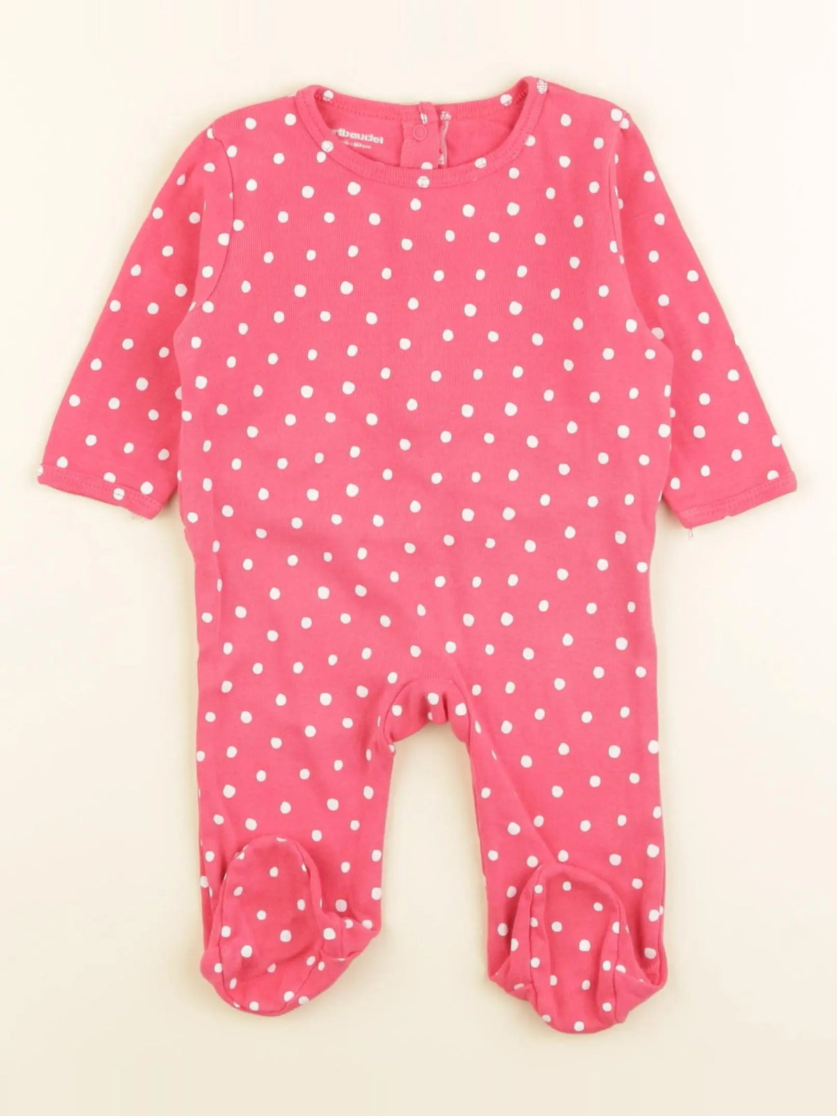Vertbaudet - pyjama coton rose - 3 mois