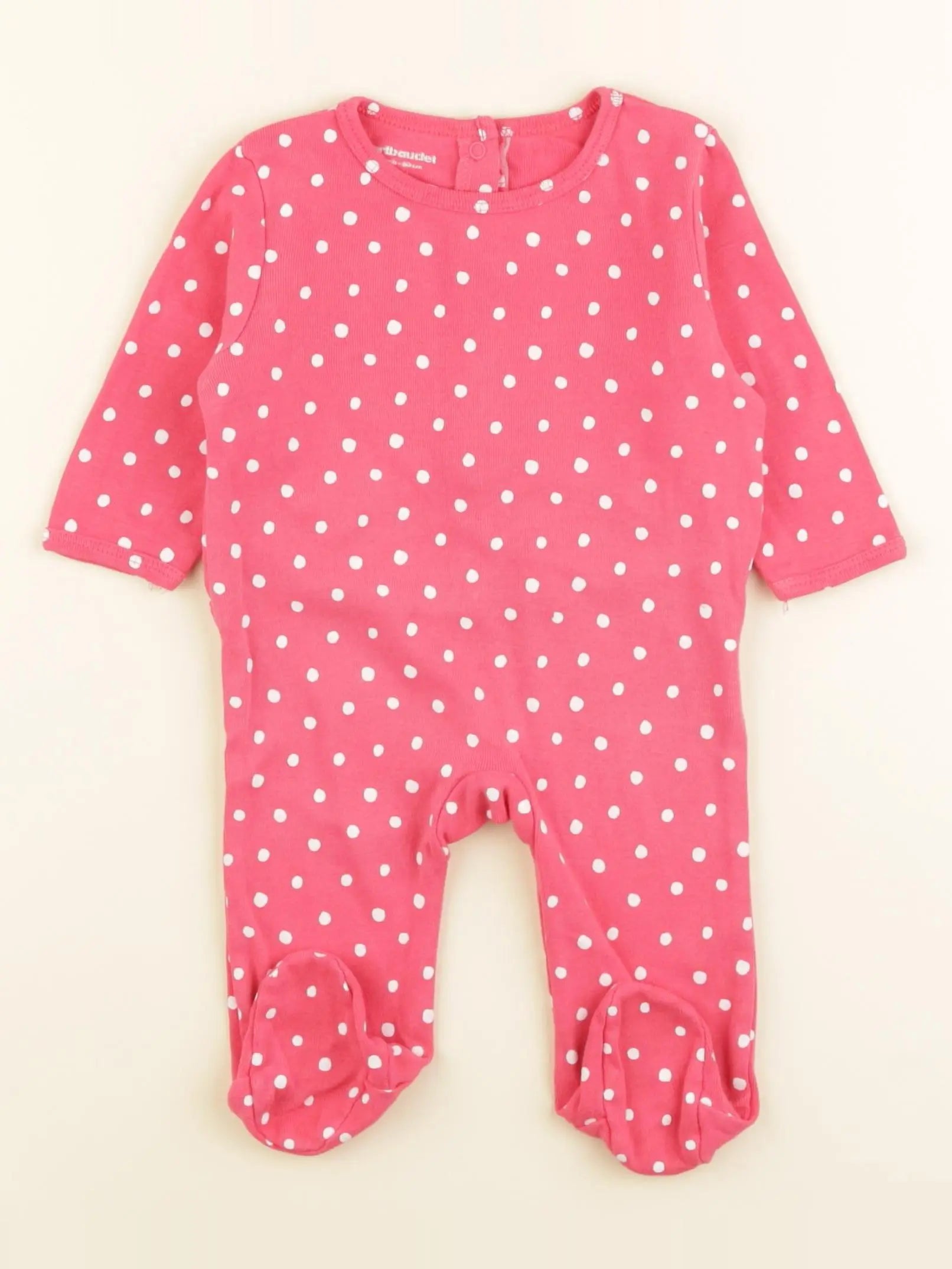 Vertbaudet - pyjama coton rose - 3 mois