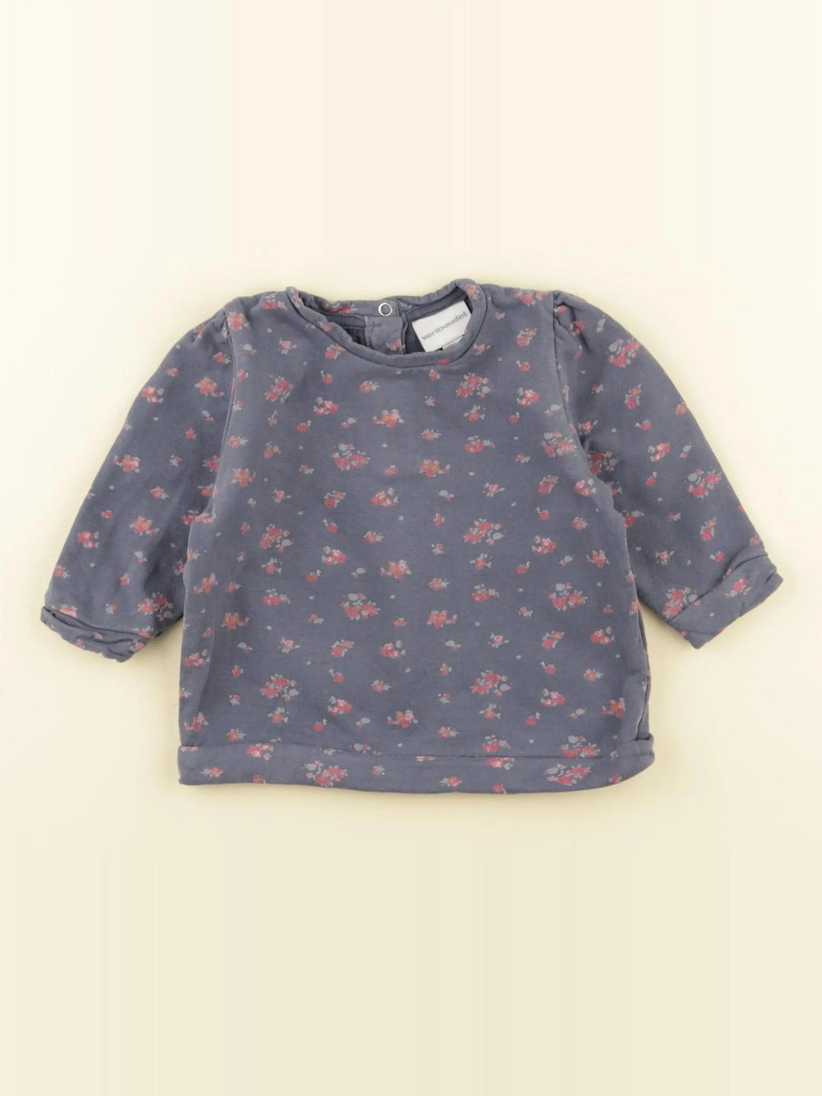 Vertbaudet - sweat bleu - 6 mois