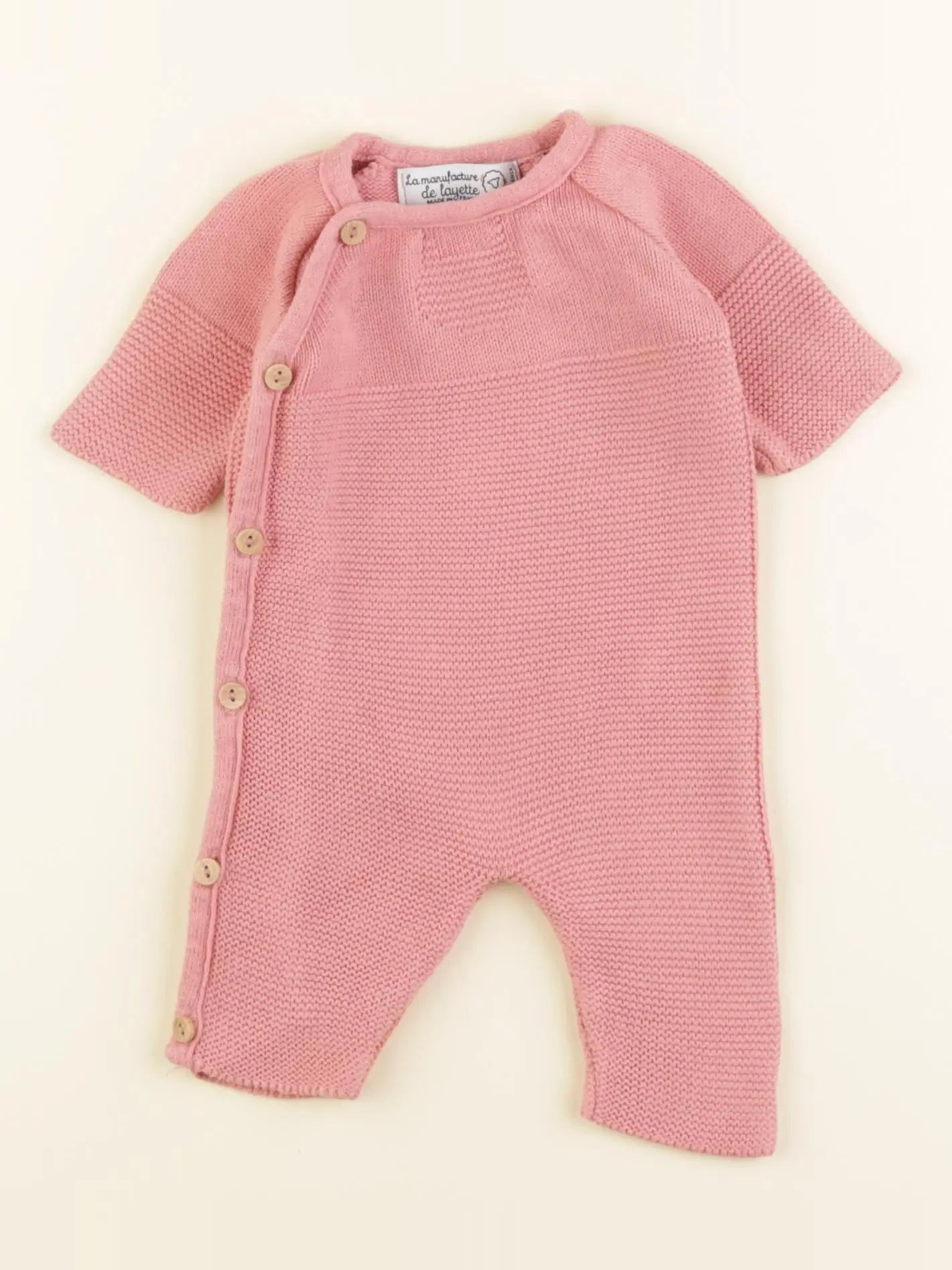 La manufacture de layette - combinaison rose - 0 mois