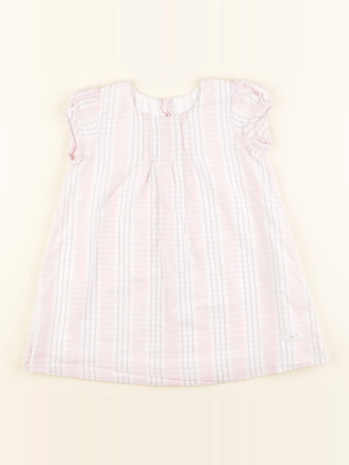 Jacadi - robe blanc, rose - 12 mois