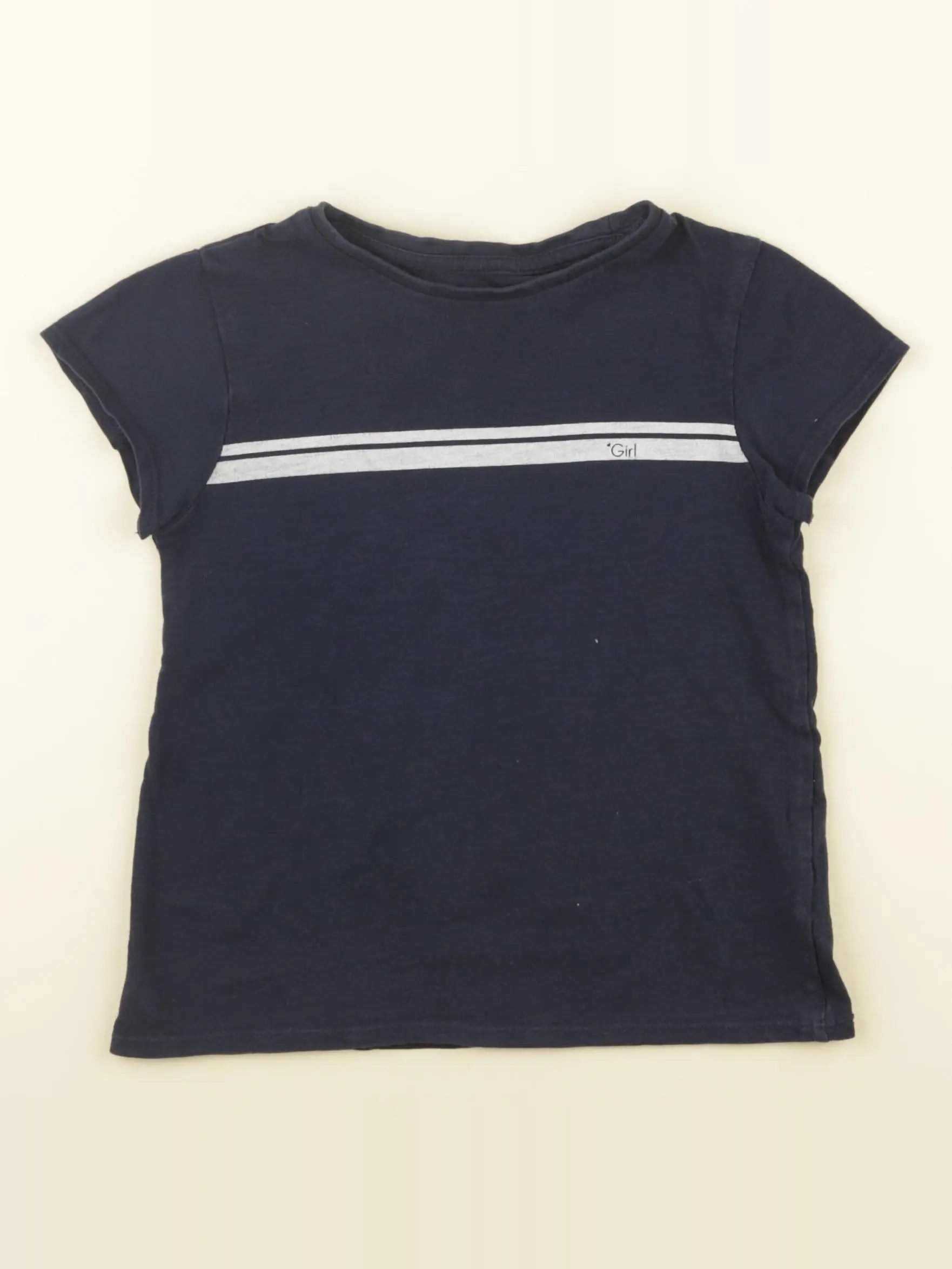 Vertbaudet - tee-shirt bleu, argent - 6 ans